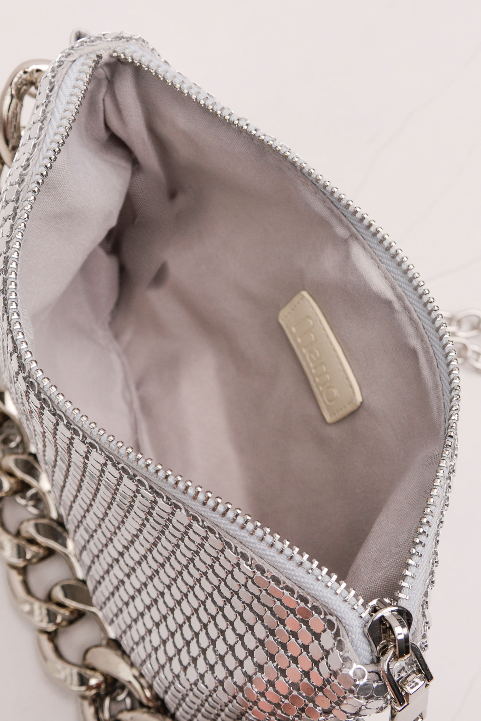 9034631 - Bolsa Crossbody Metalizada PRATA 9034631 - Bolsa Crossbody Metalizada PRATA