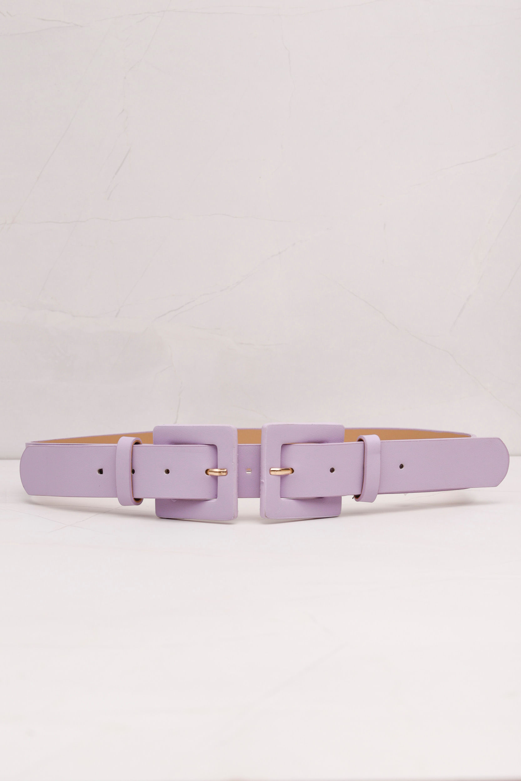 Cinto Fivela Dupla Forrada  LILAS