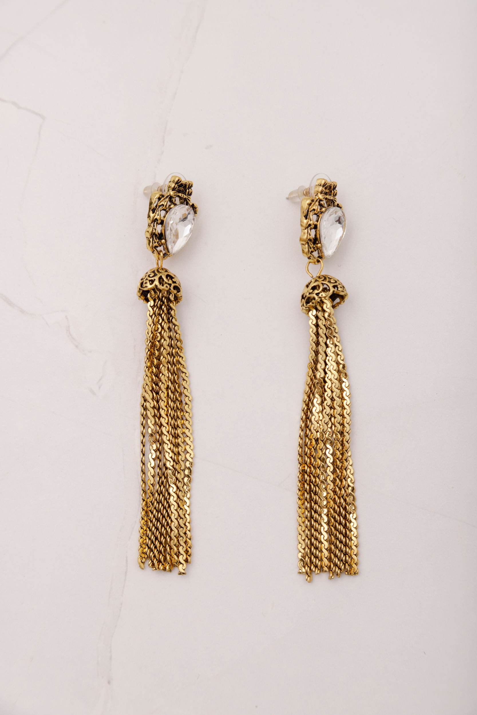 Brinco Barbicacho Pedra  DOURADO