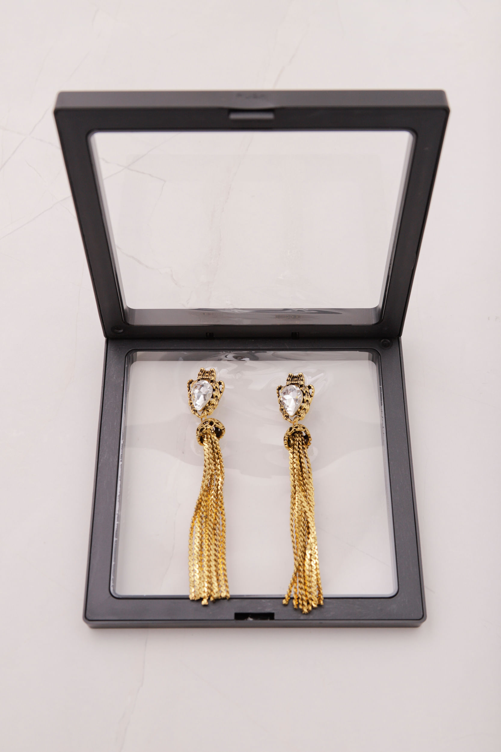 Brinco Barbicacho Pedra DOURADO Brinco Barbicacho Pedra DOURADO