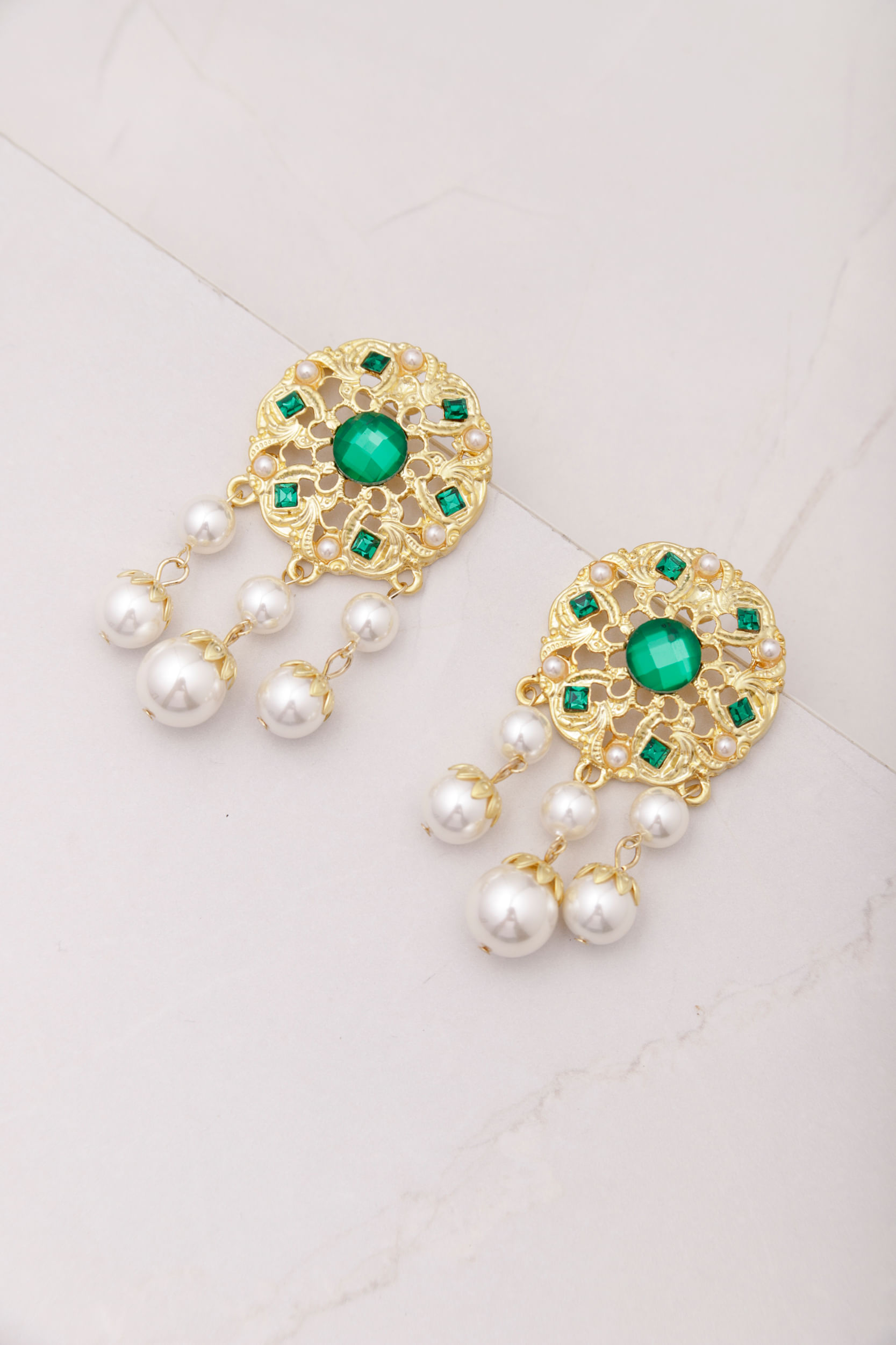 9034587 - Brinco Redondo Pedras  VERDE 