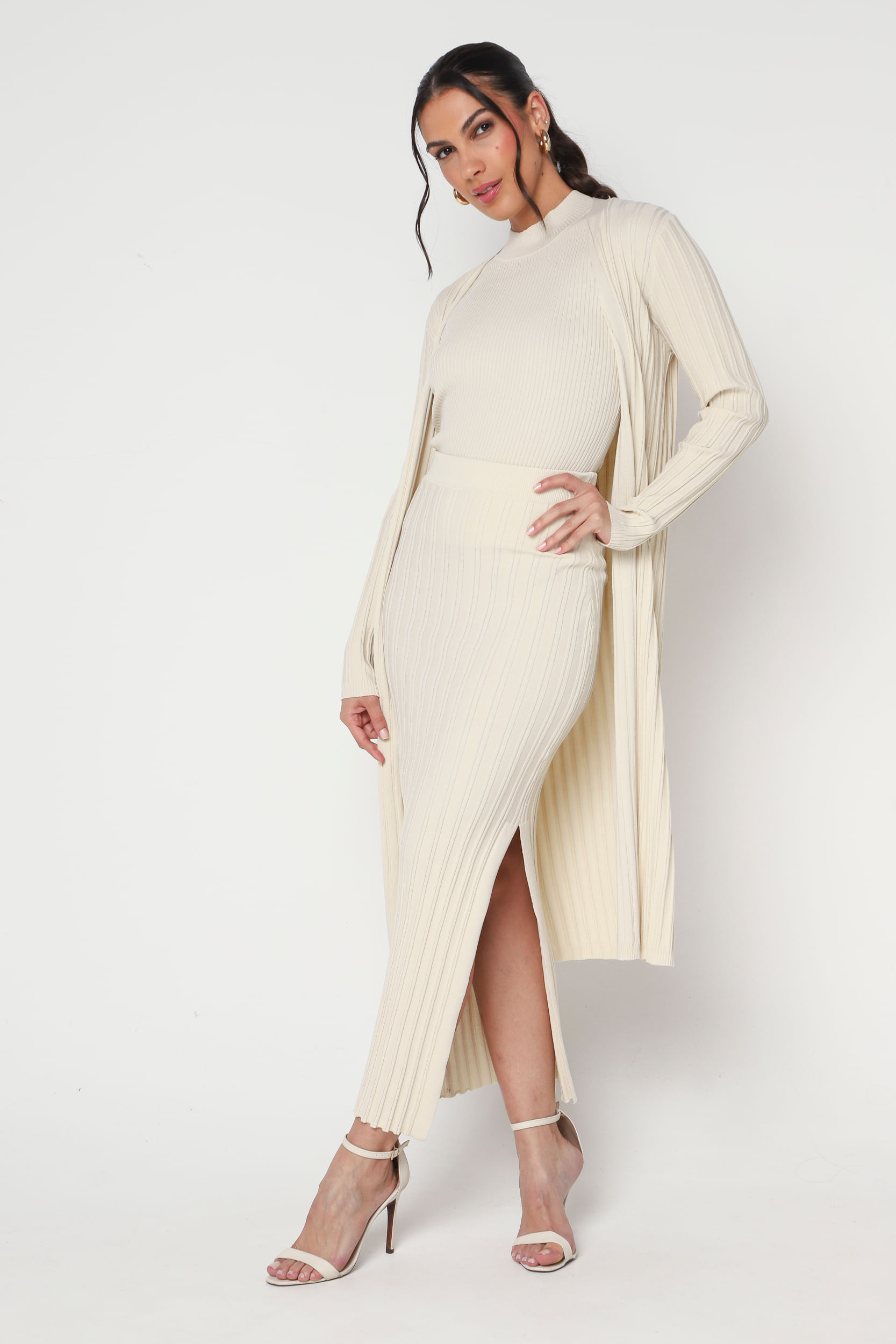 9034889 - Cardigan Longo Tricot Modal AREIA 9034889 - Cardigan Longo Tricot Modal AREIA