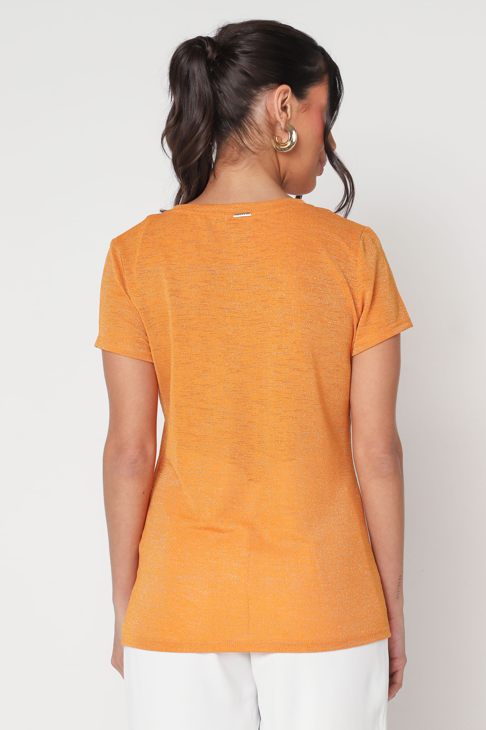 9031830 - Blusa Lurex Basic LARANJA 9031830 - Blusa Lurex Basic LARANJA