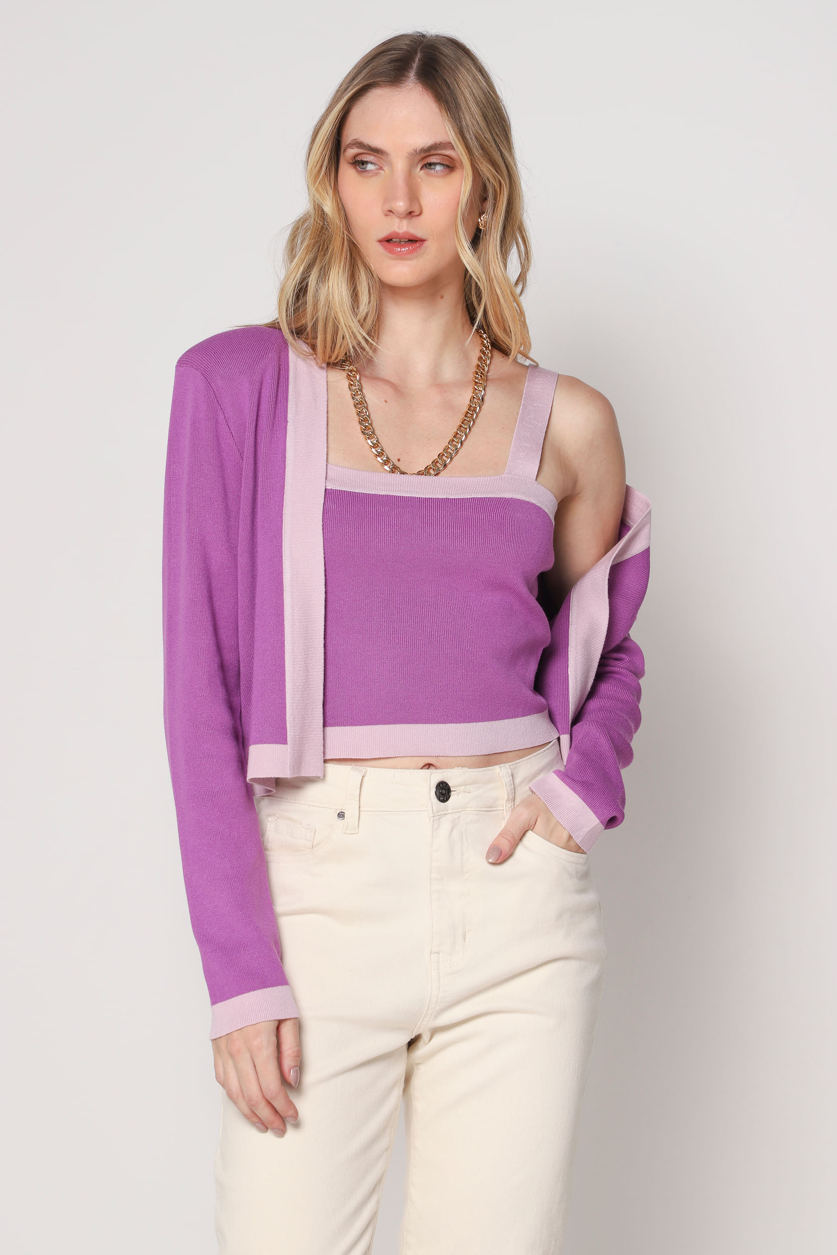 9034136 - Twin Set Tricot LILAS 9034136 - Twin Set Tricot LILAS