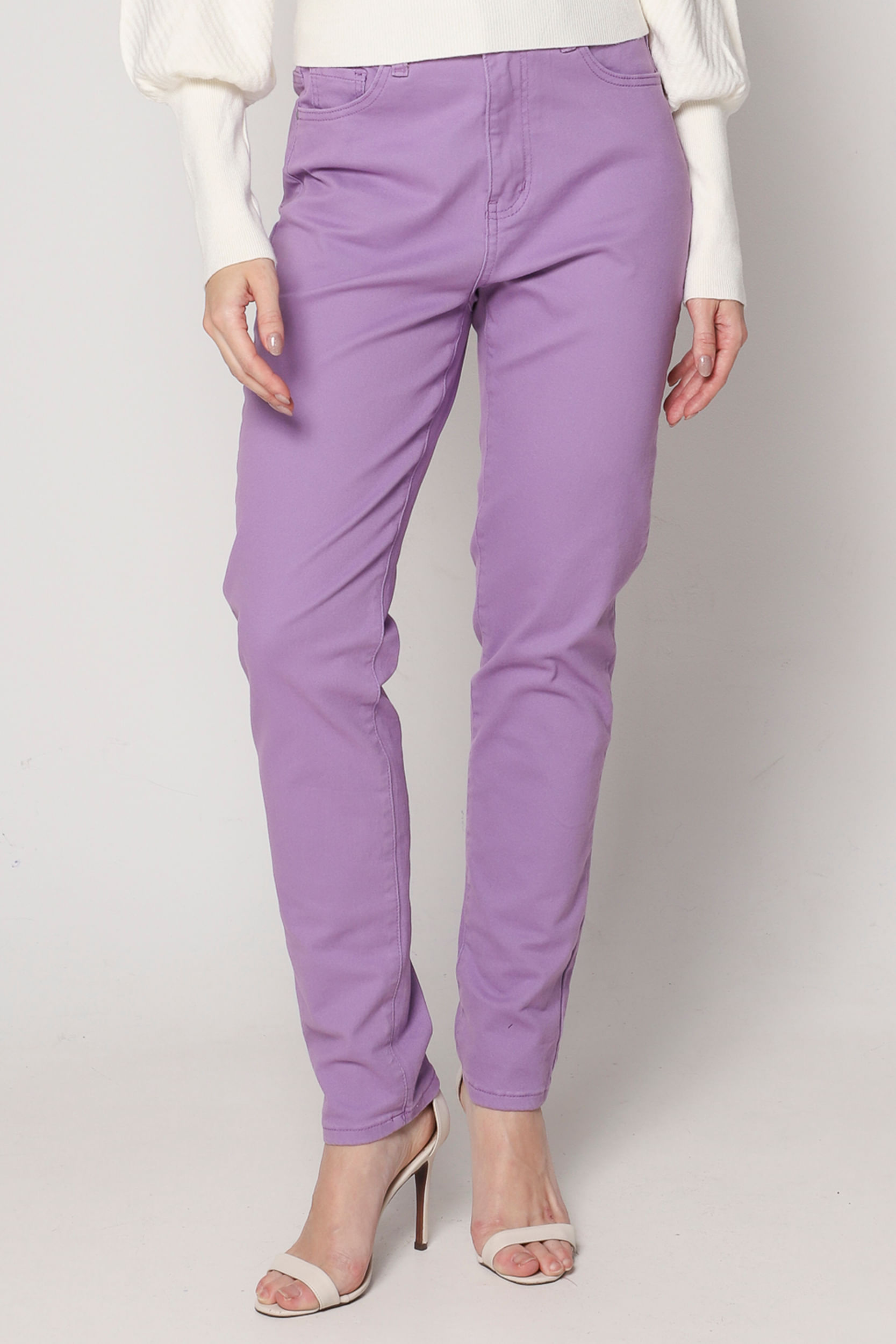 9034602 - Calça Sarja Shape Skinny  LILAS