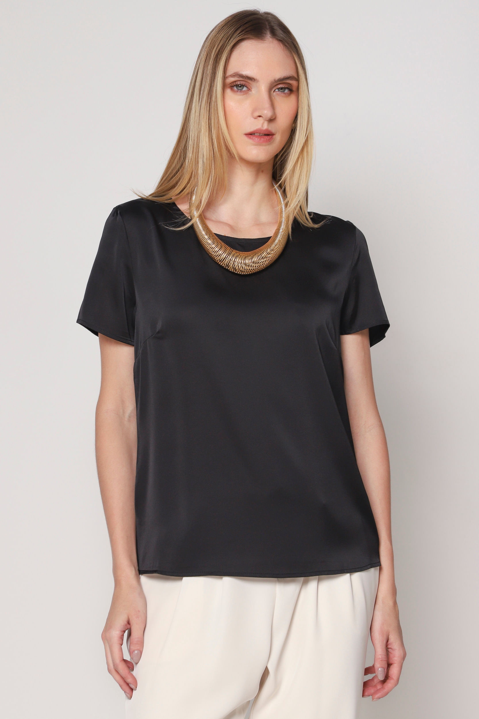 9034713 - Blusa Basic Sedinha PRETO 9034713 - Blusa Basic Sedinha PRETO