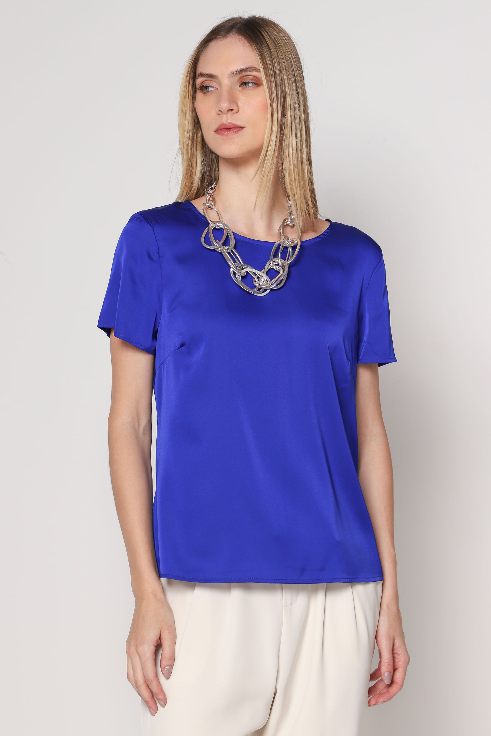 9034713 - Blusa Basic Sedinha  AZUL