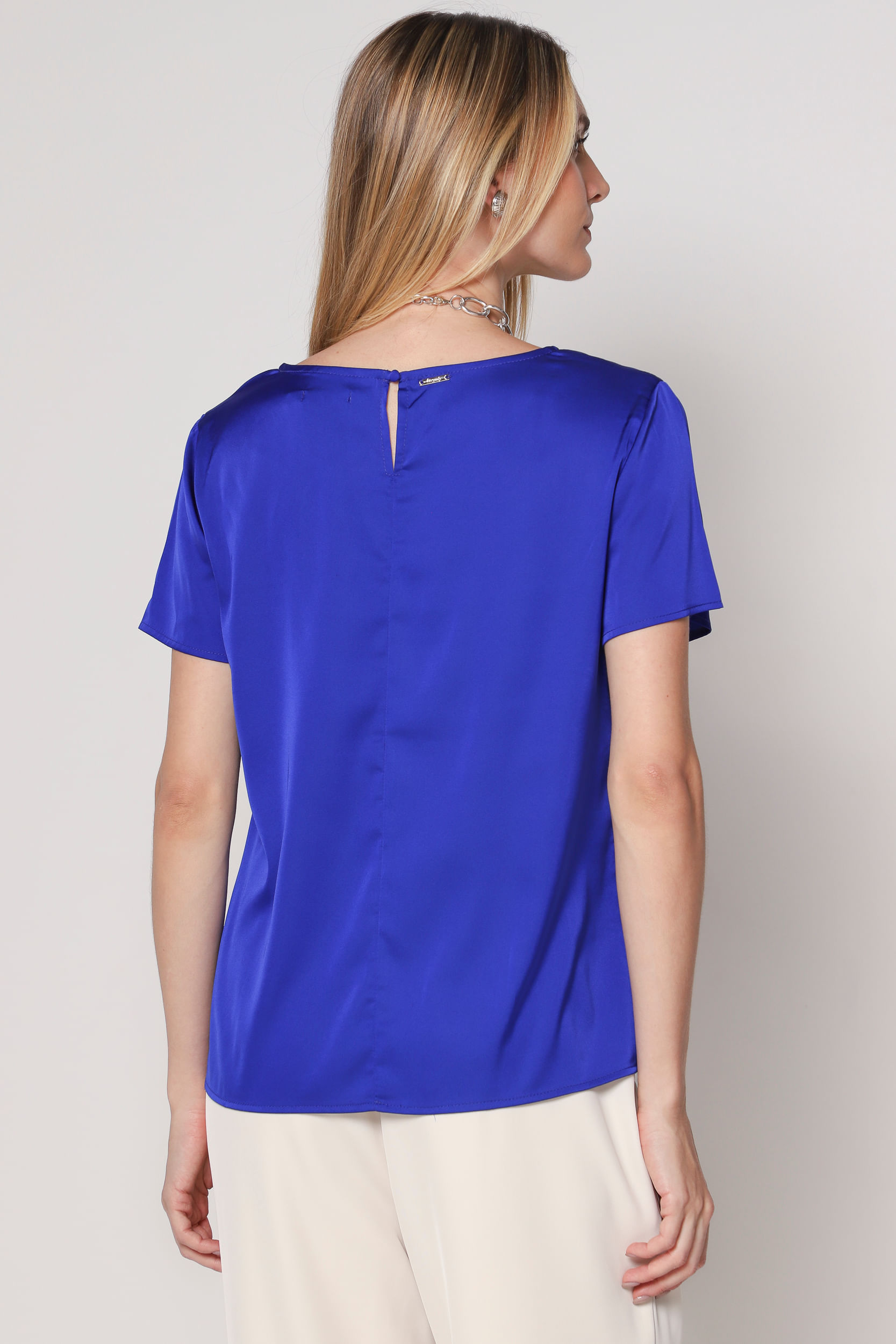9034713 - Blusa Basic Sedinha  AZUL