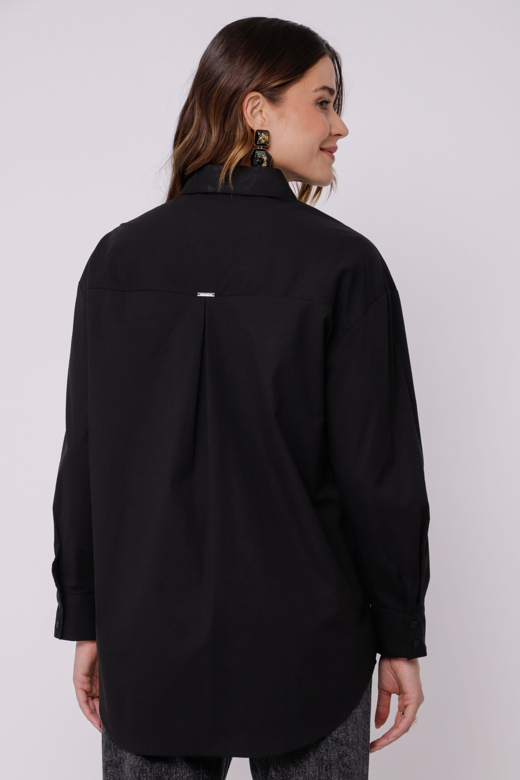 9035075 - Camisa Social Oversized PRETO 9035075 - Camisa Social Oversized PRETO