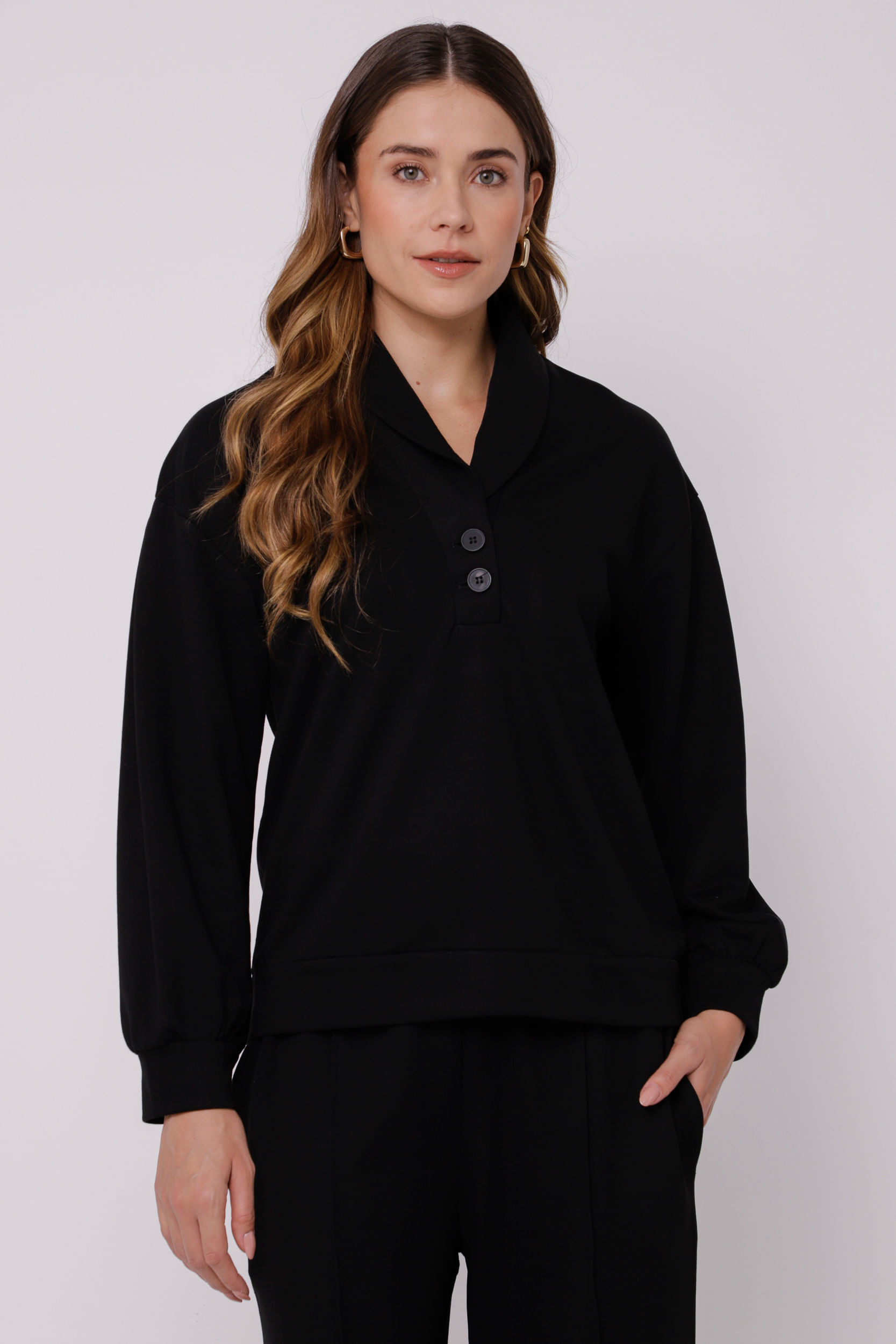 Blusa Moletom Comfy  PRETO