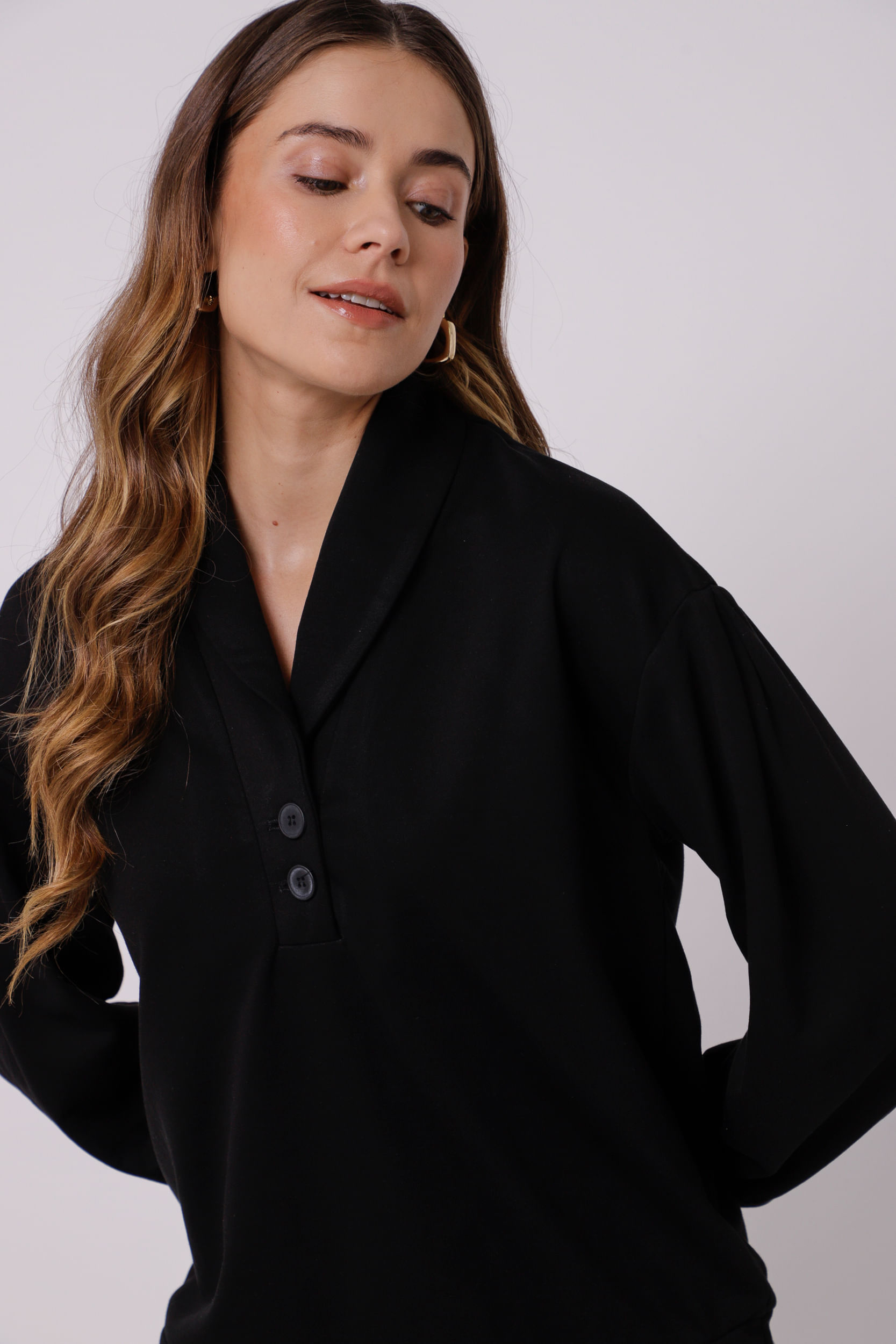 Blusa Moletom Comfy PRETO Blusa Moletom Comfy PRETO