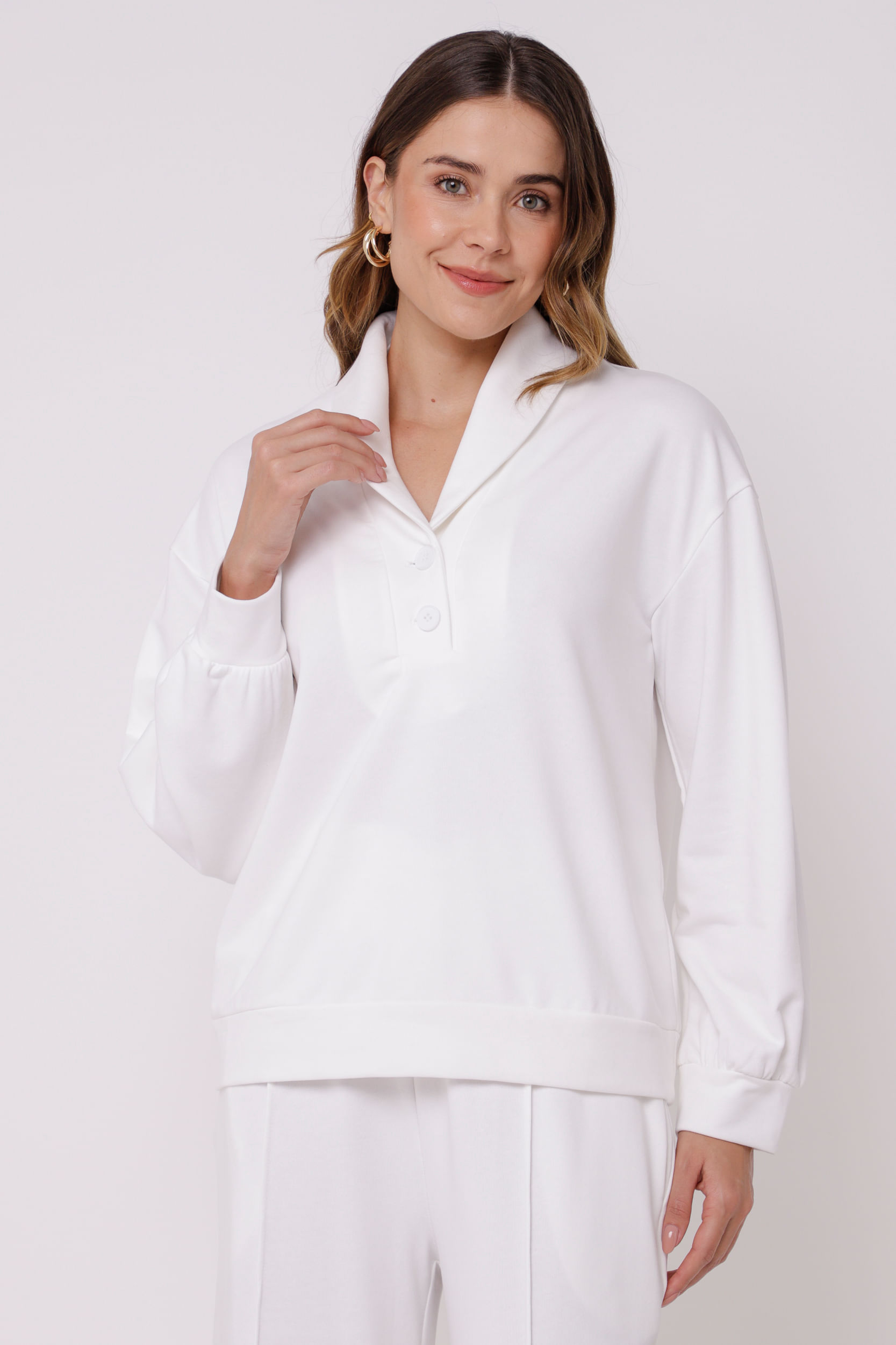 Blusa Moletom Comfy  OFF-WHITE