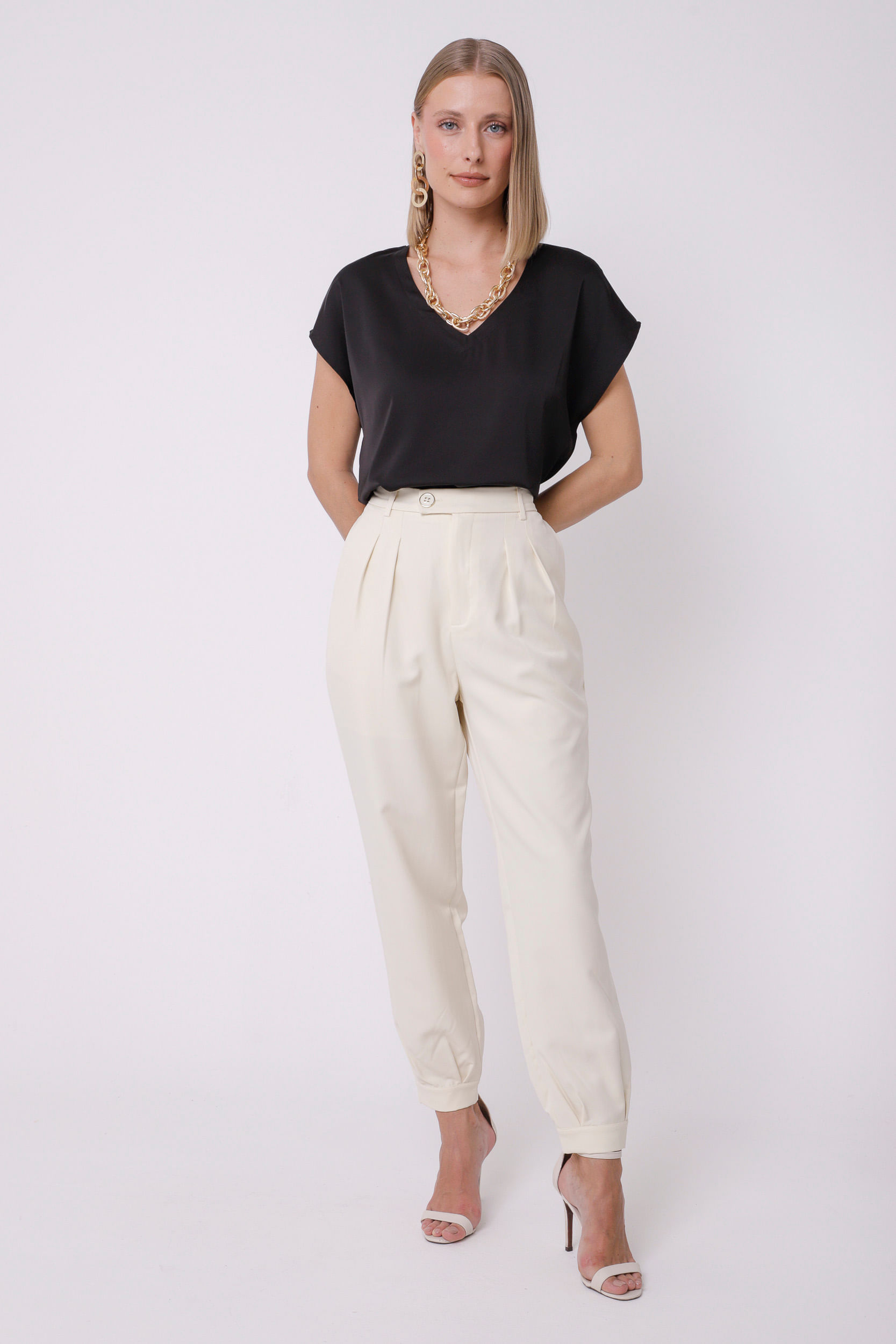 9034708 - Blusa Ampla Colar PRETO 9034708 - Blusa Ampla Colar PRETO