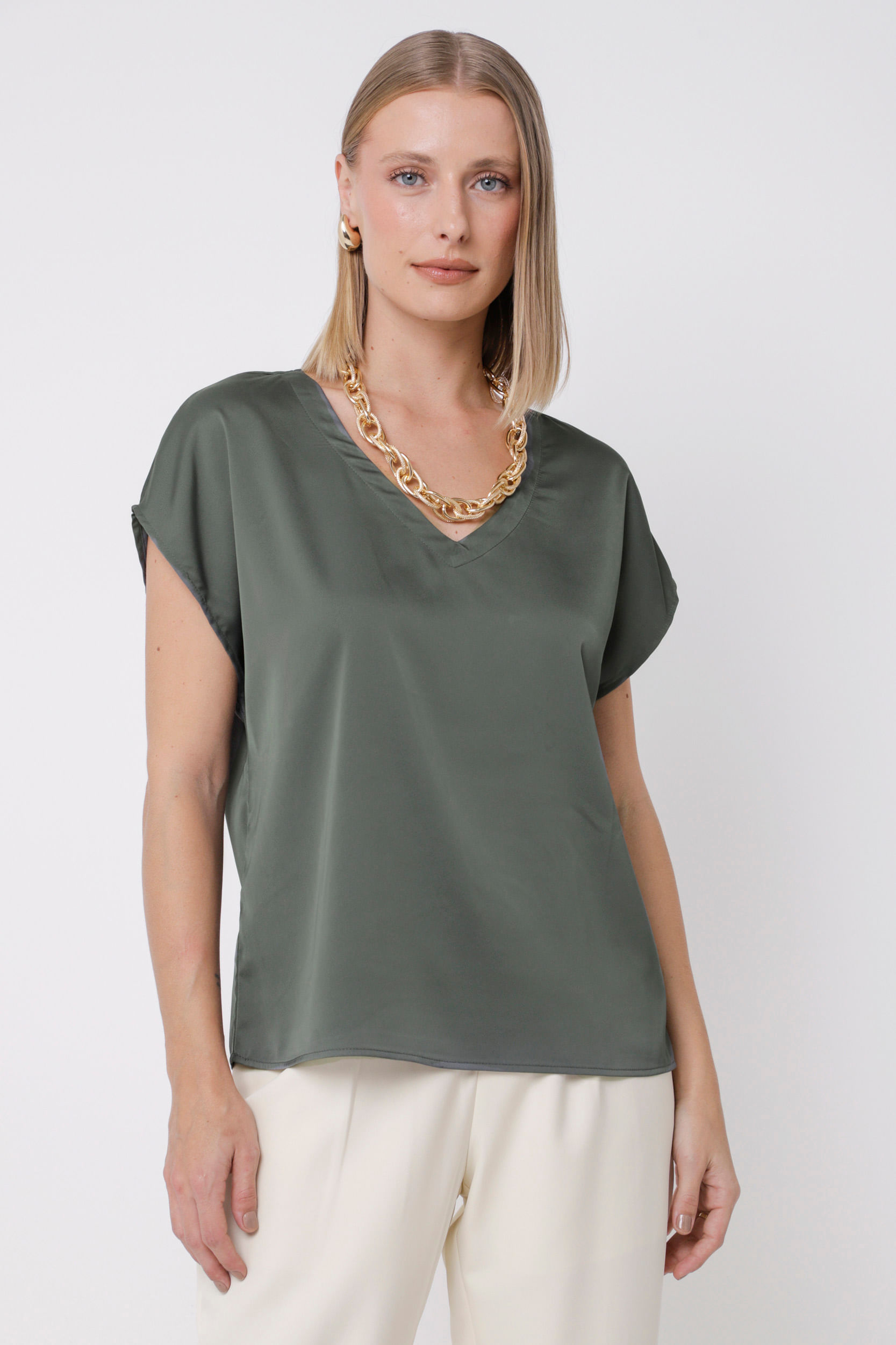 9034708 - Blusa Ampla Colar VERDE 9034708 - Blusa Ampla Colar VERDE