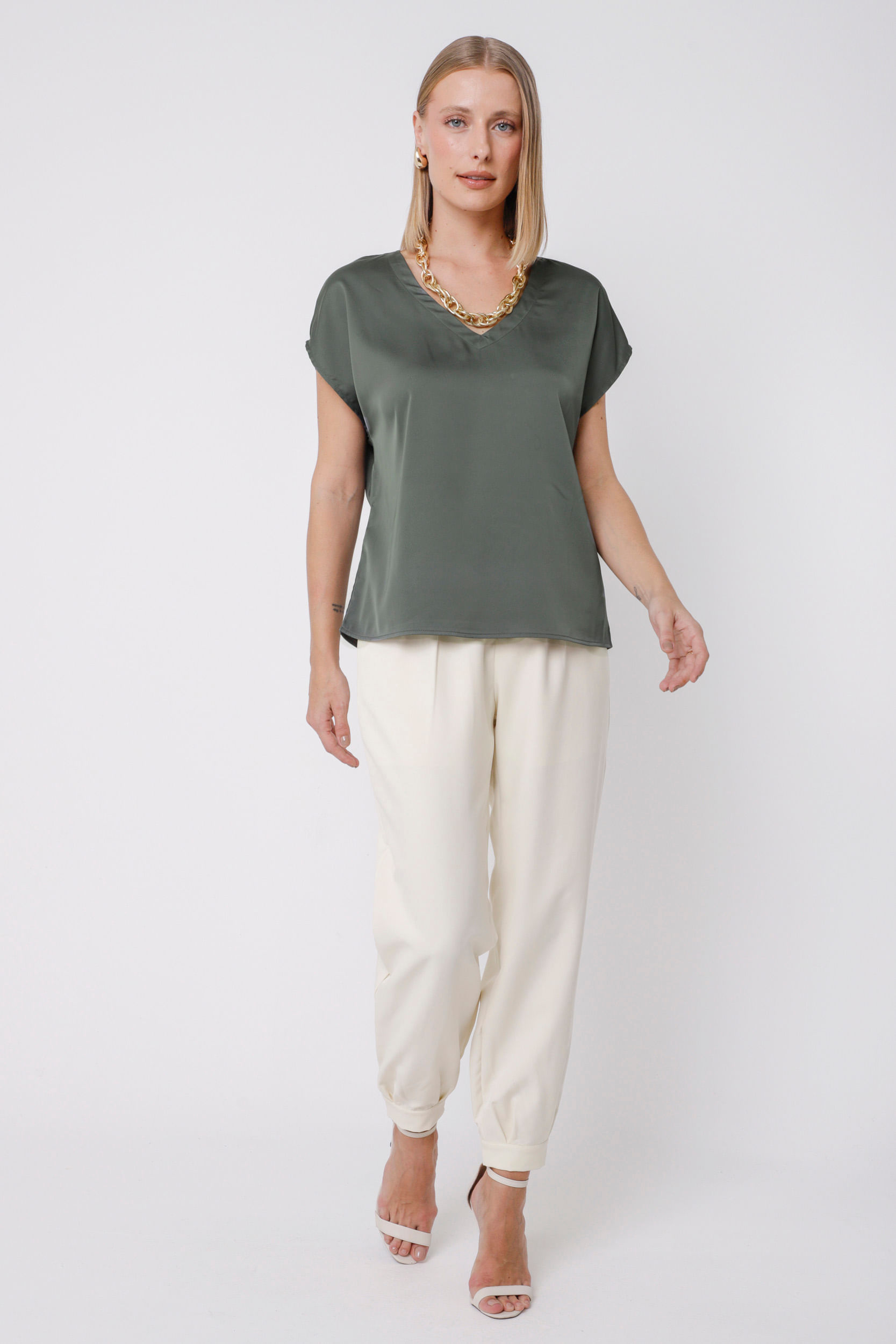 9034708 - Blusa Ampla Colar VERDE 9034708 - Blusa Ampla Colar VERDE