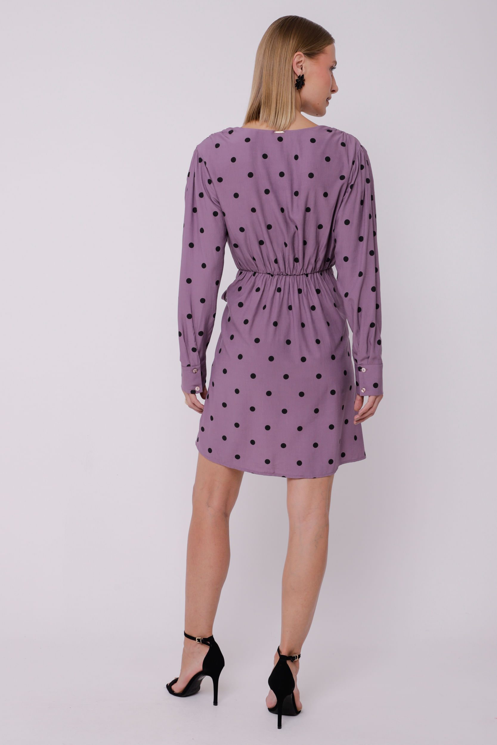 9034947 - Vestido Poá Amarração  LILAS