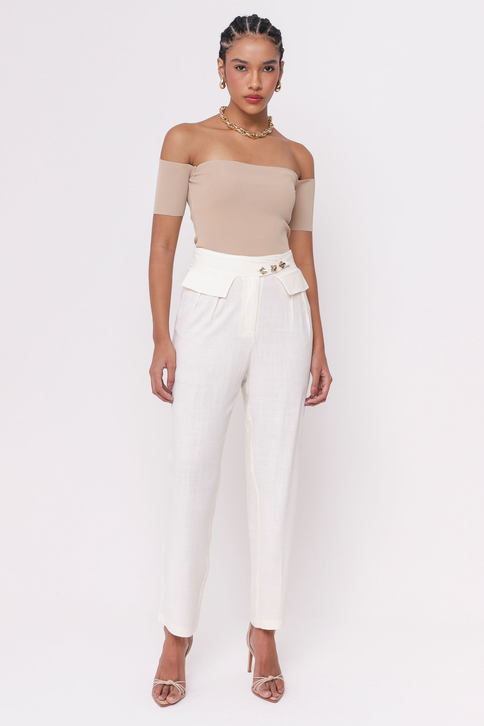 9035213 - Blusa Tricô Ombro a Ombro FENDI 9035213 - Blusa Tricô Ombro a Ombro FENDI