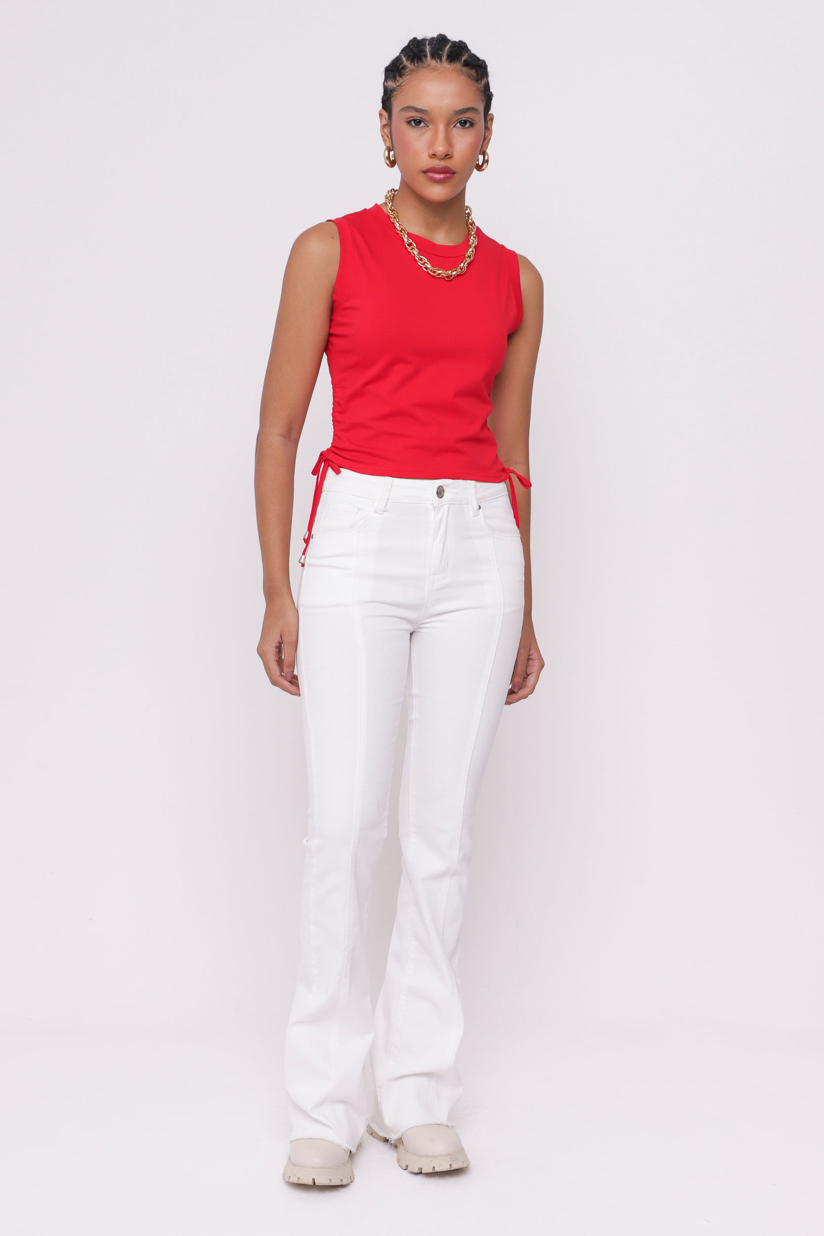 9035069 - Regata Com Amarração Nas Laterais VERMELHO 9035069 - Regata Com Amarração Nas Laterais VERMELHO
