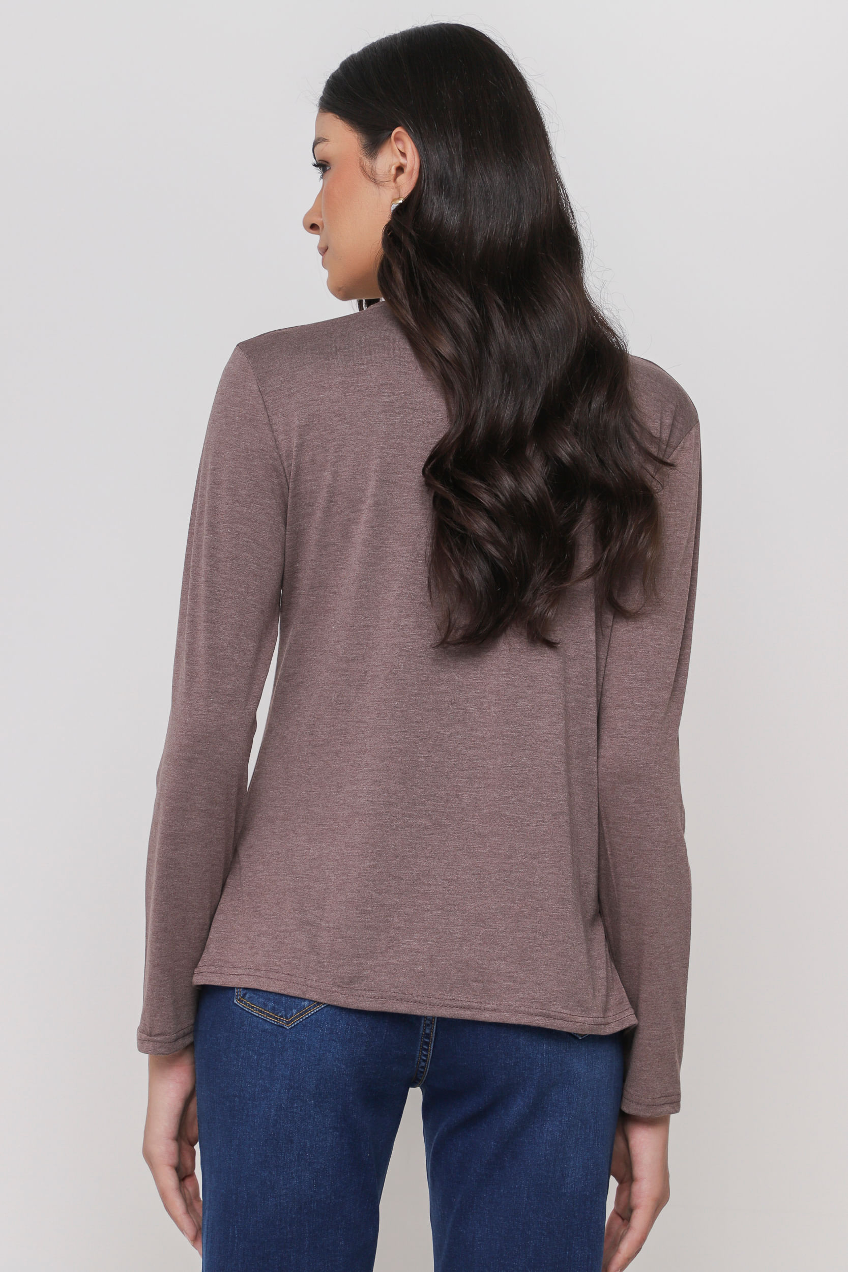9032504 - Camiseta Decote V Manga Longa Caixinha FENDI 9032504 - Camiseta Decote V Manga Longa Caixinha FENDI