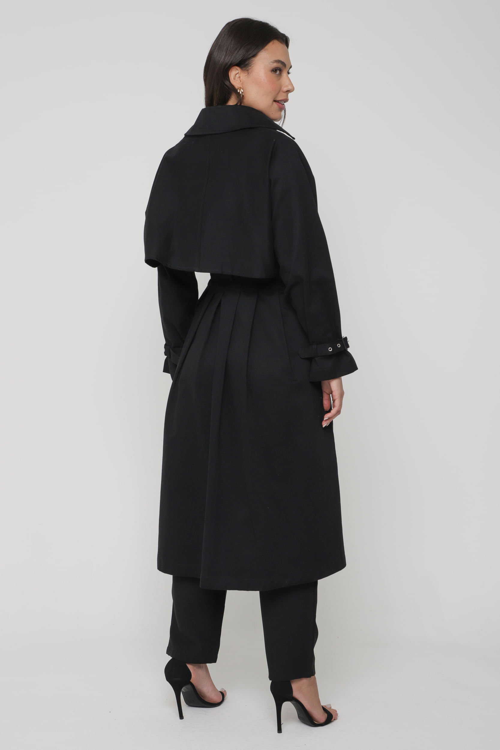 9035164 - Trench Coat Sarjado PRETO 9035164 - Trench Coat Sarjado PRETO