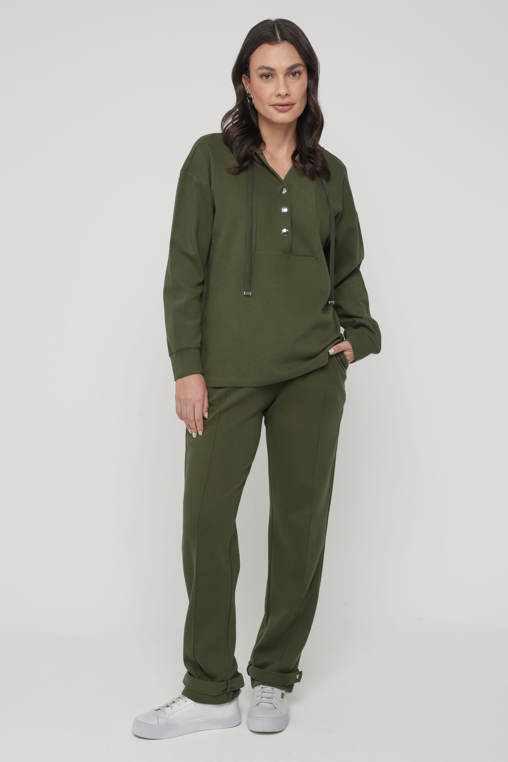 9035366 - Calça Moletom Botões VERDE 9035366 - Calça Moletom Botões VERDE