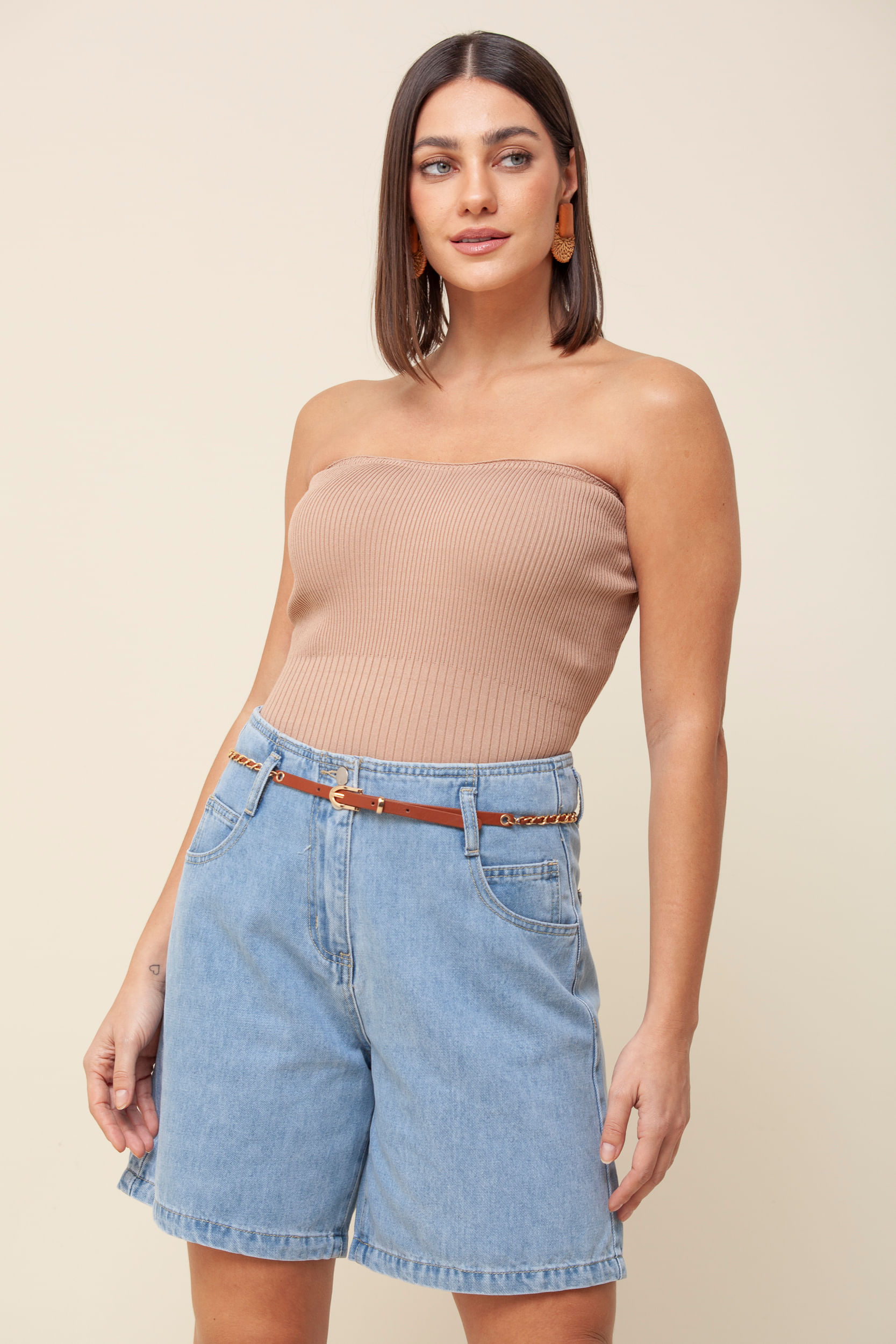 9035339 - Cropped Tricô Sem Alça 