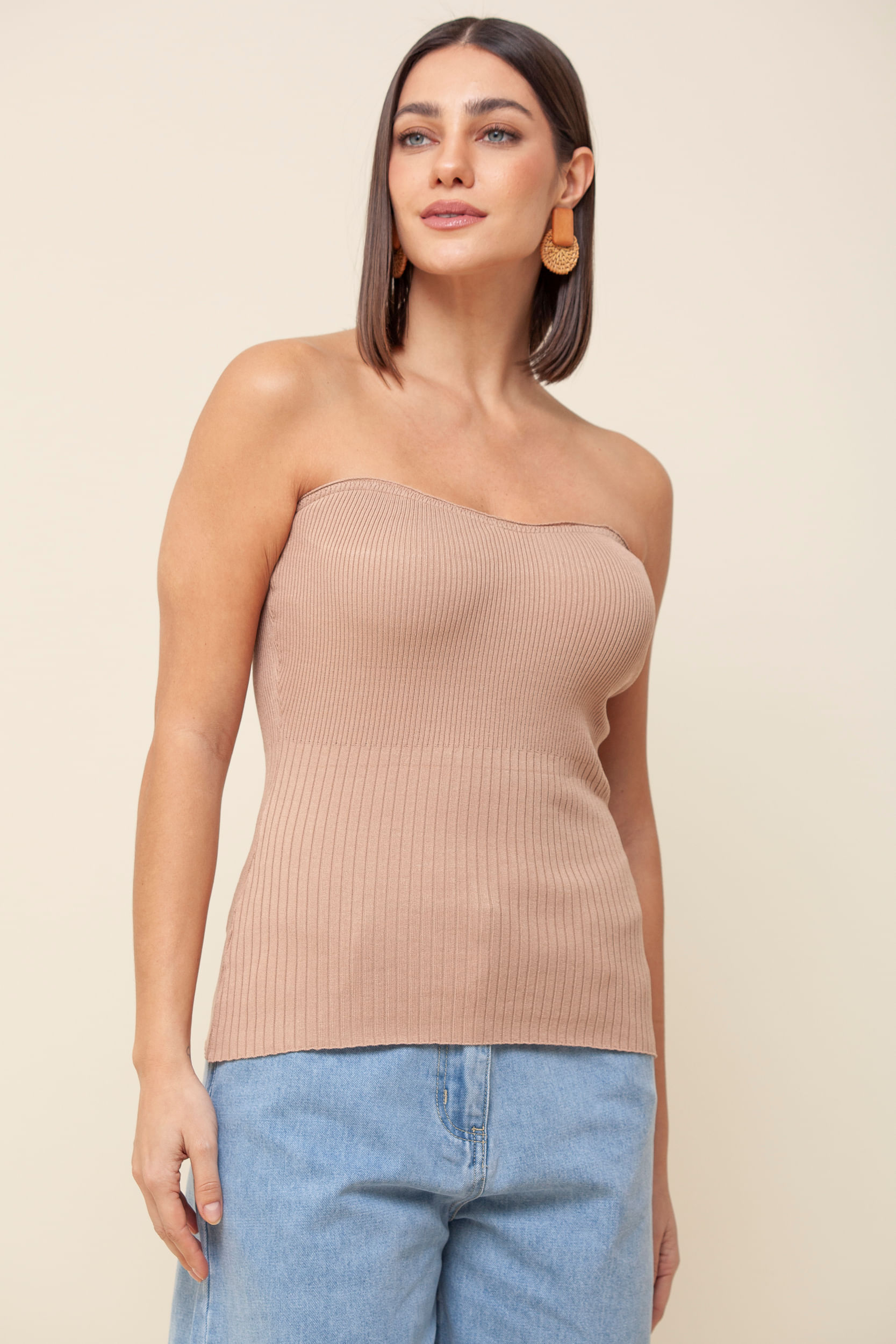 9035339 - Cropped Tricô Sem Alça 