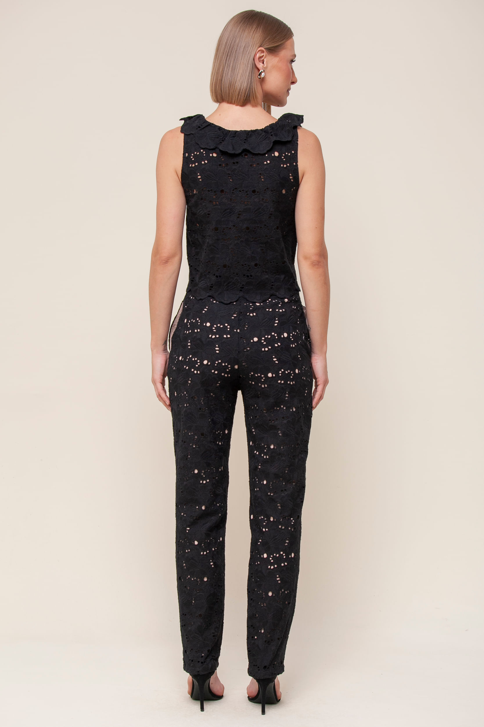 9034526 - Calça Afunilada Laise  PRETO