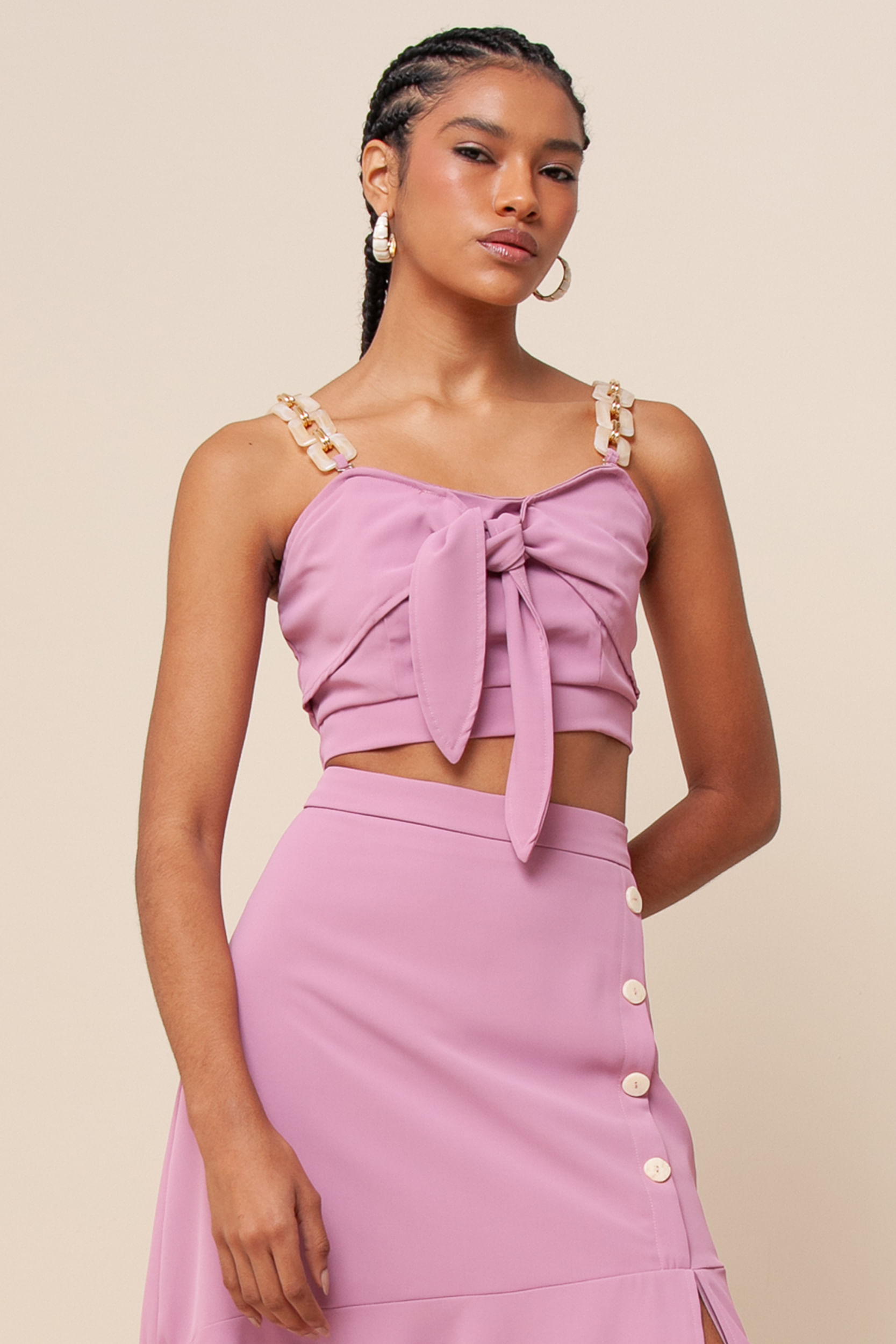 9035633 - Top Alças Metal Ajustável ROSA