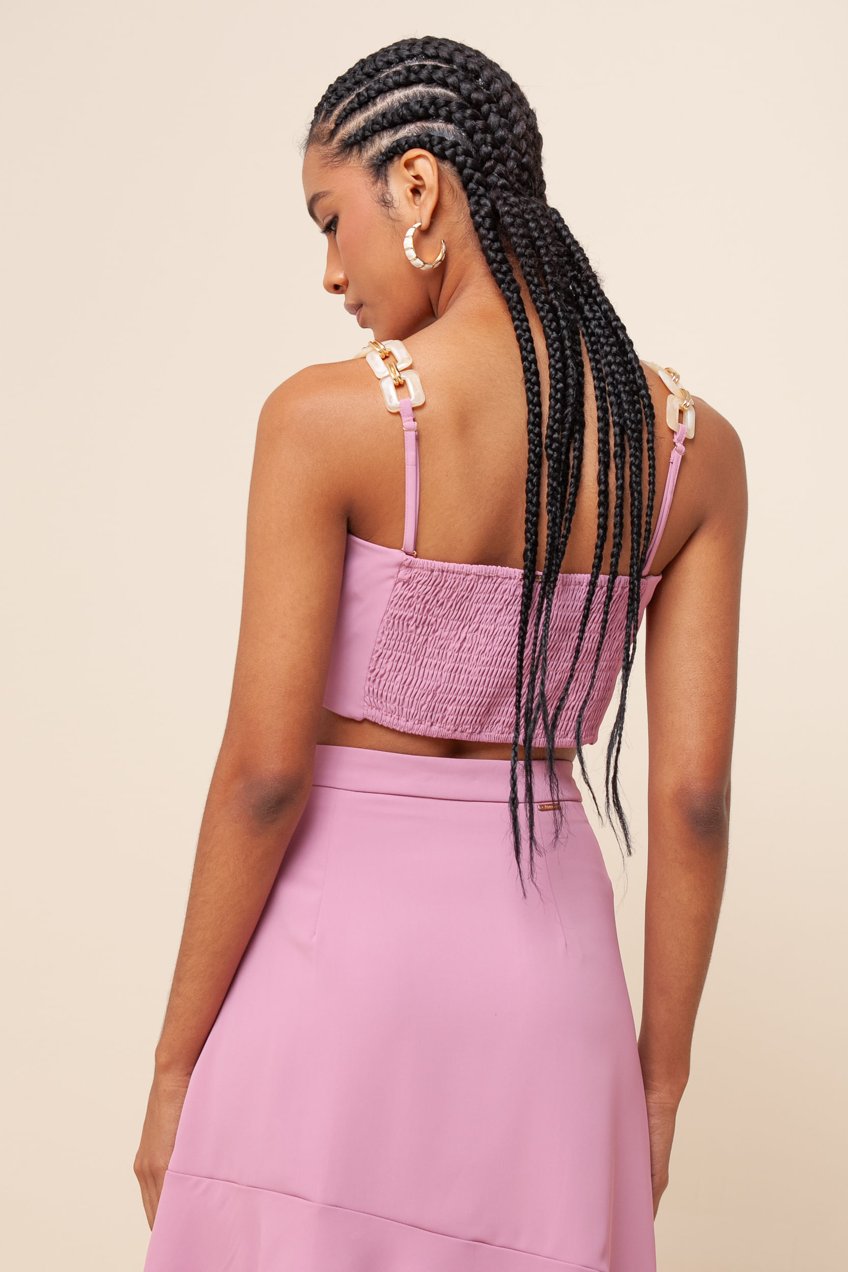 9035633 - Top Alças Metal Ajustável ROSA