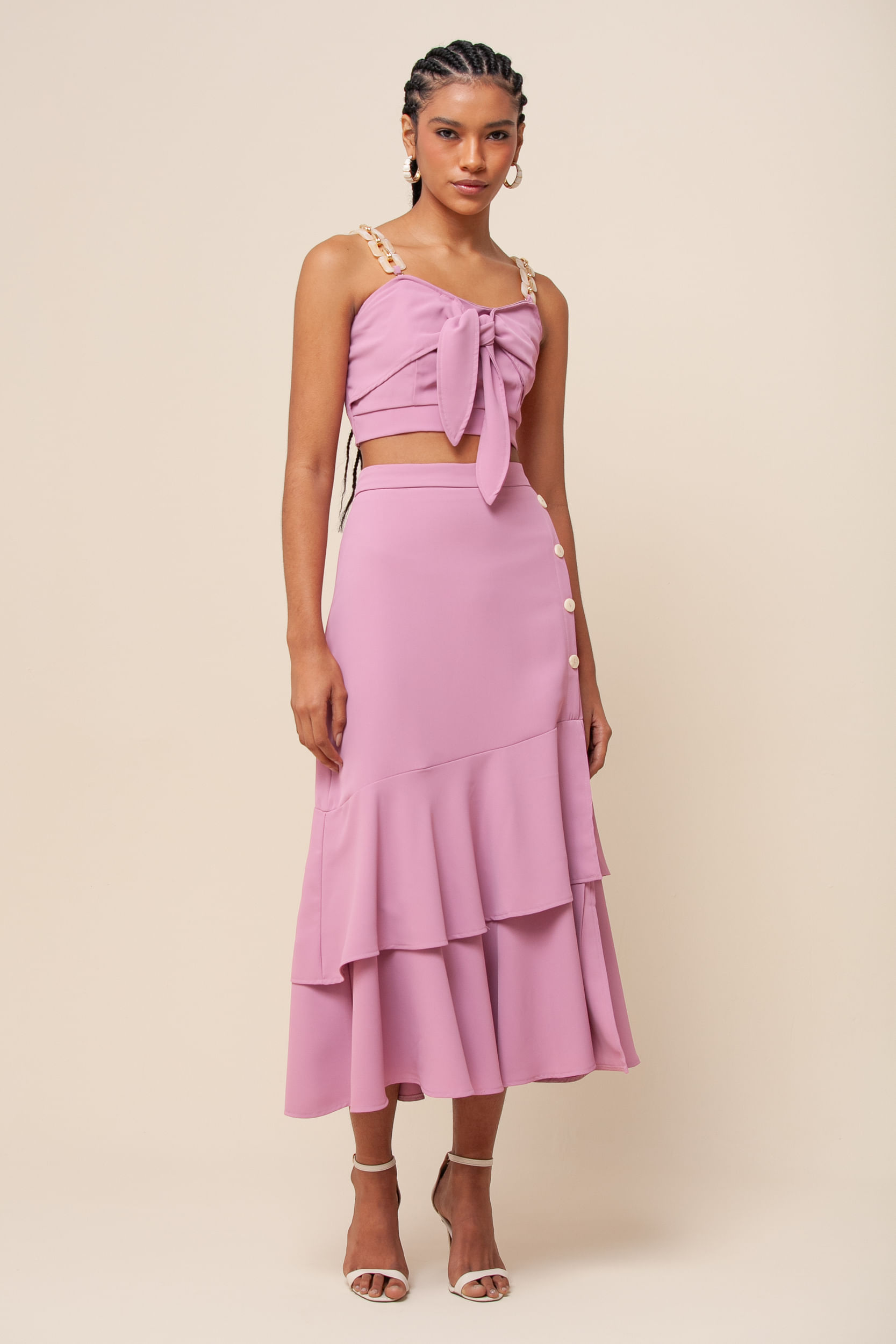 9035633 - Top Alças Metal Ajustável ROSA