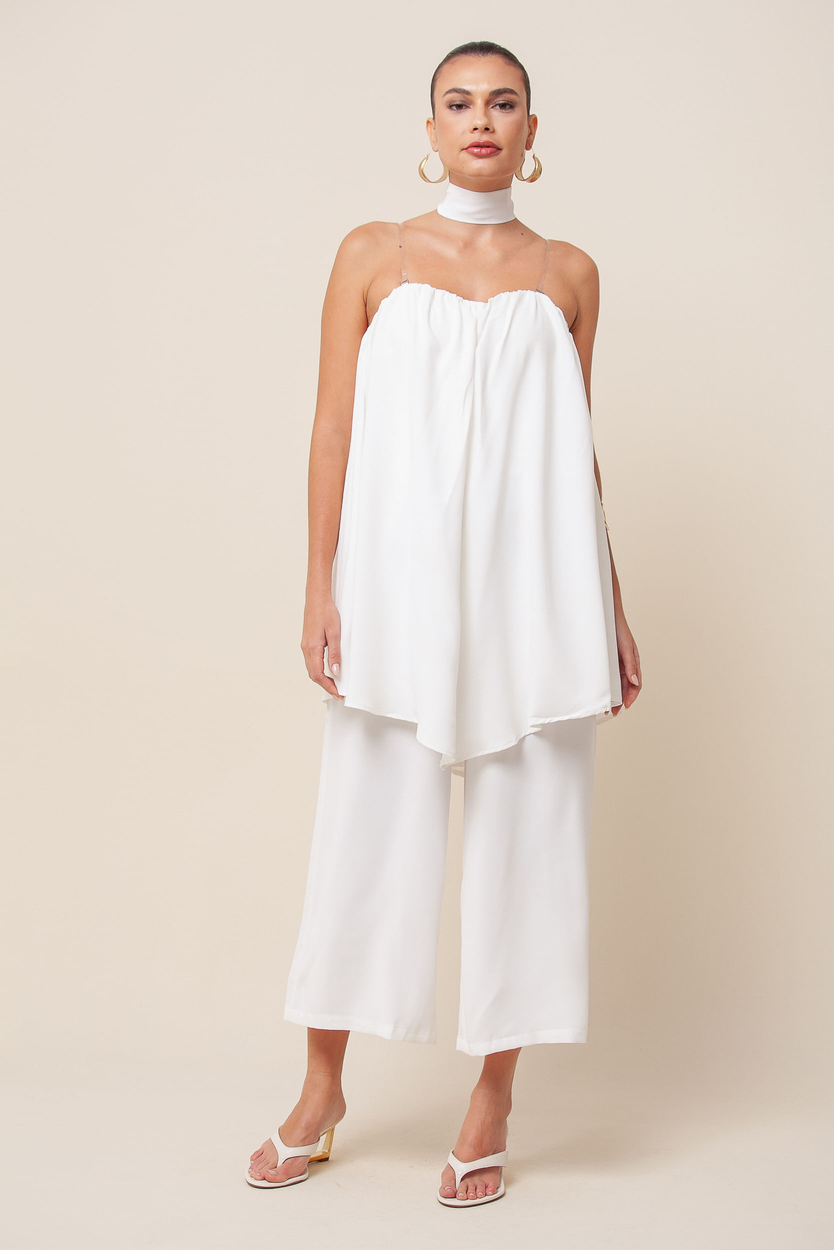 9034827 - Macacão Tomara Que Caia  OFF-WHITE