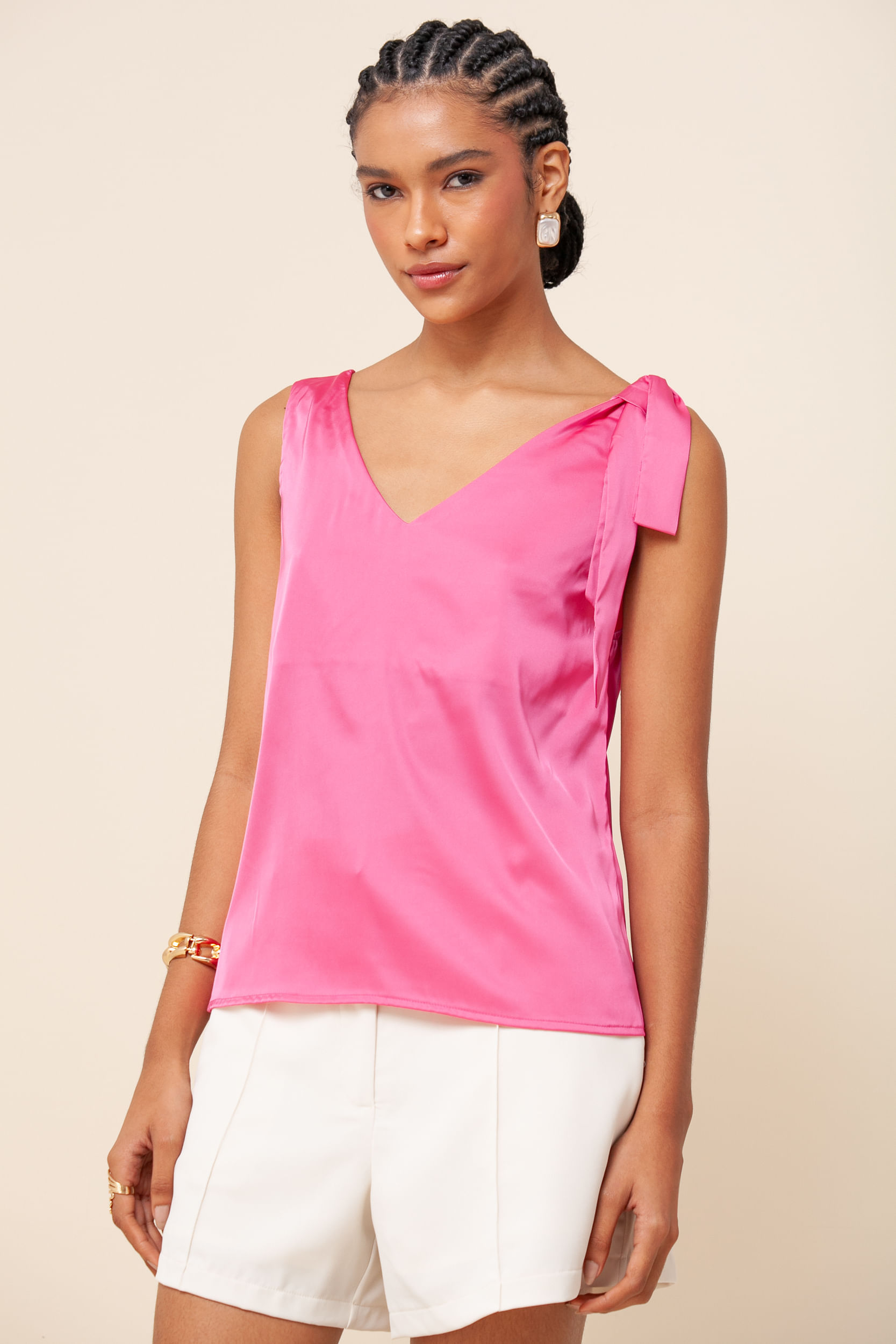Regata Decote Degagê Corrente Costas ROSA Regata Decote Degagê Corrente Costas ROSA