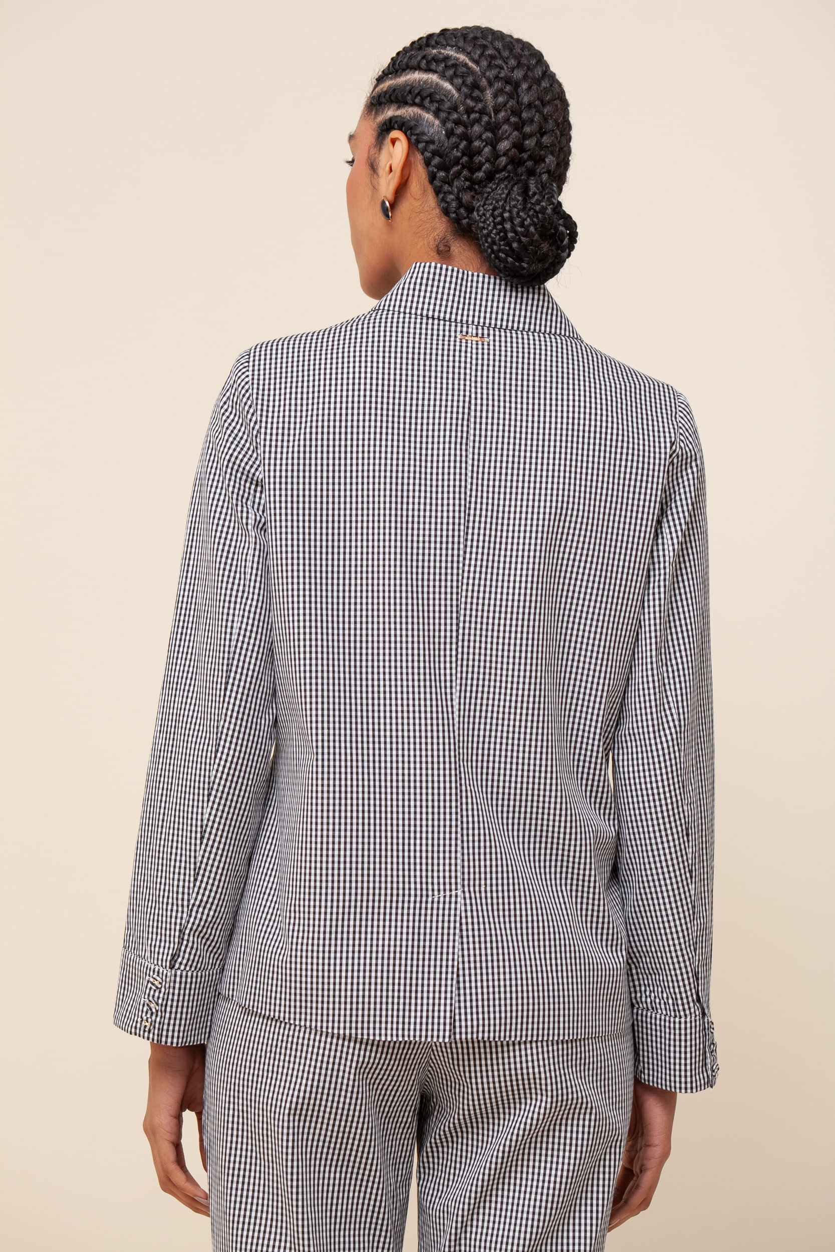 Blazer Amplo Vichy PRETO Blazer Amplo Vichy PRETO