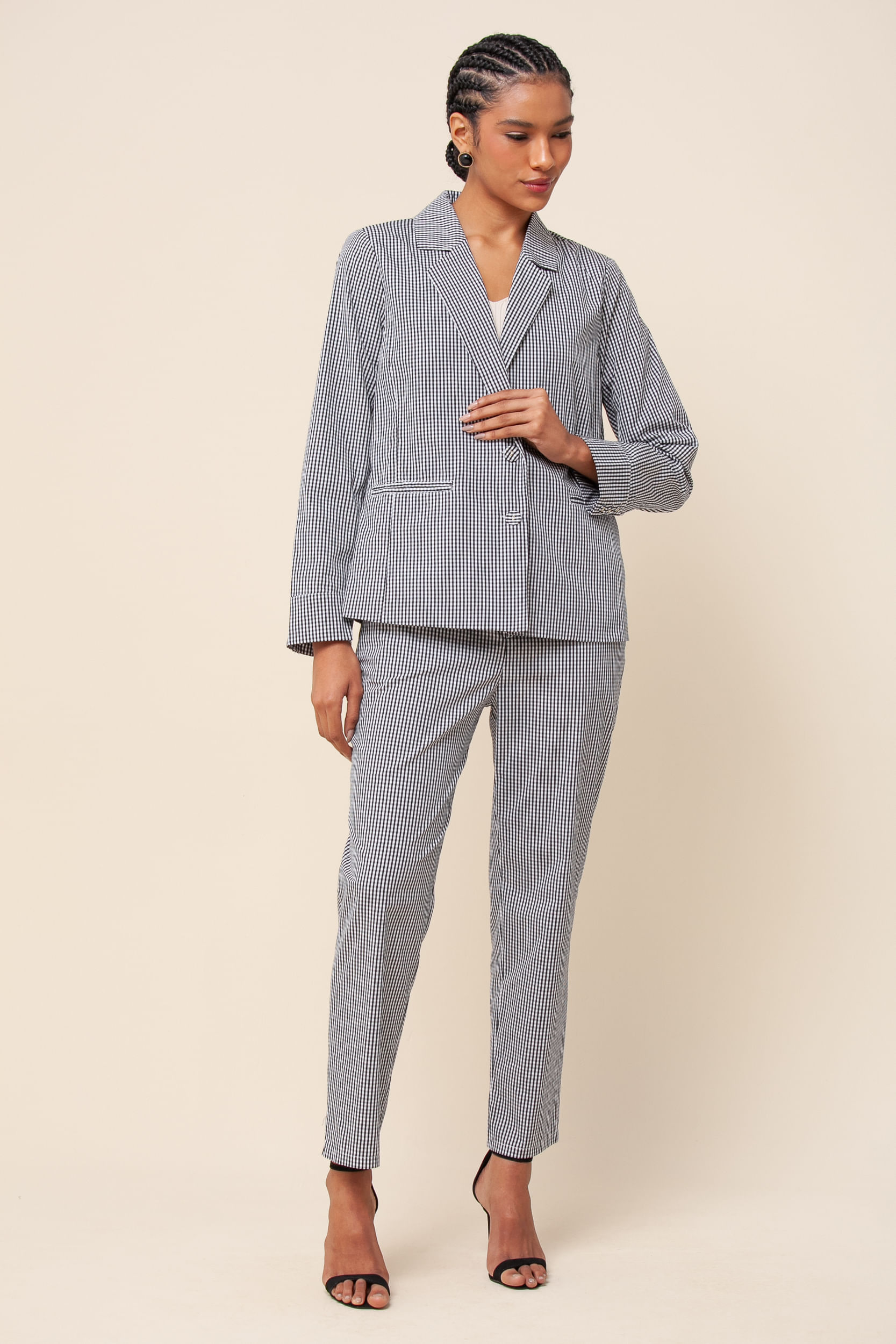 Blazer Amplo Vichy PRETO Blazer Amplo Vichy PRETO