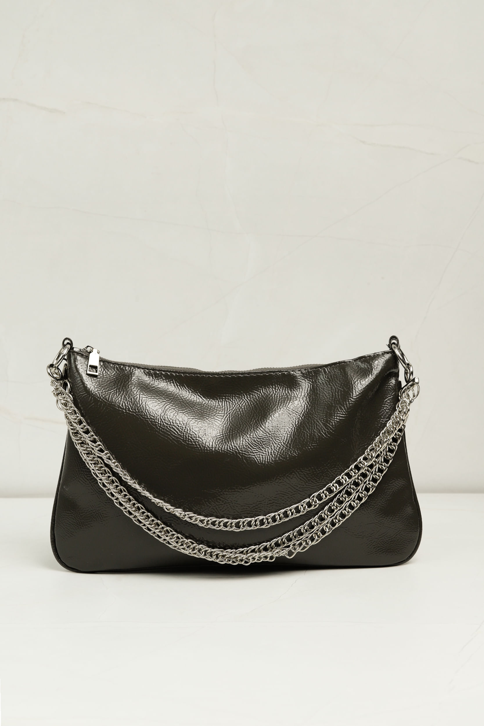 9035908 - Bolsa Transversal Corrente  CINZA