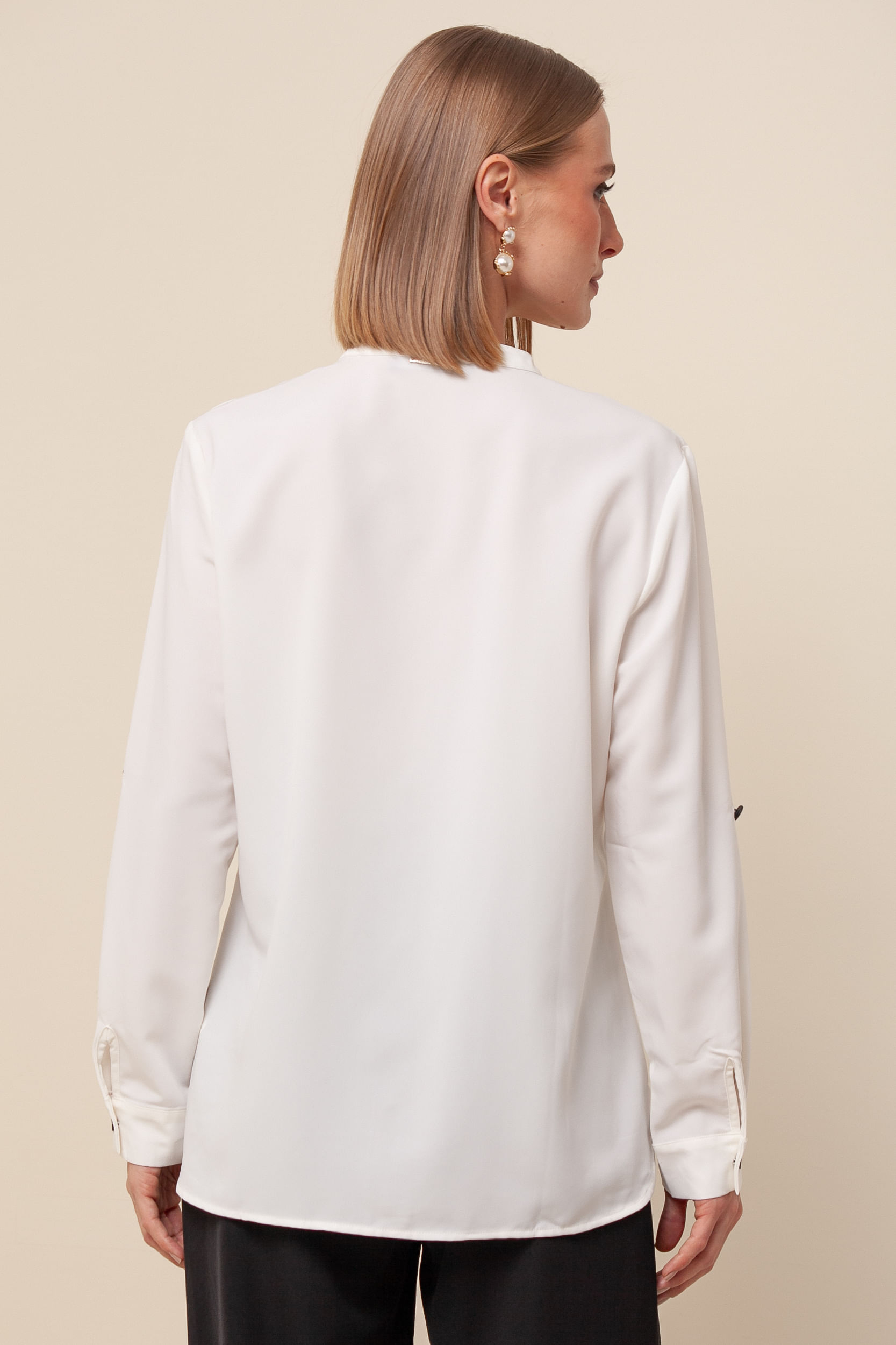 Camisa Gola V Botões OFF-WHITE