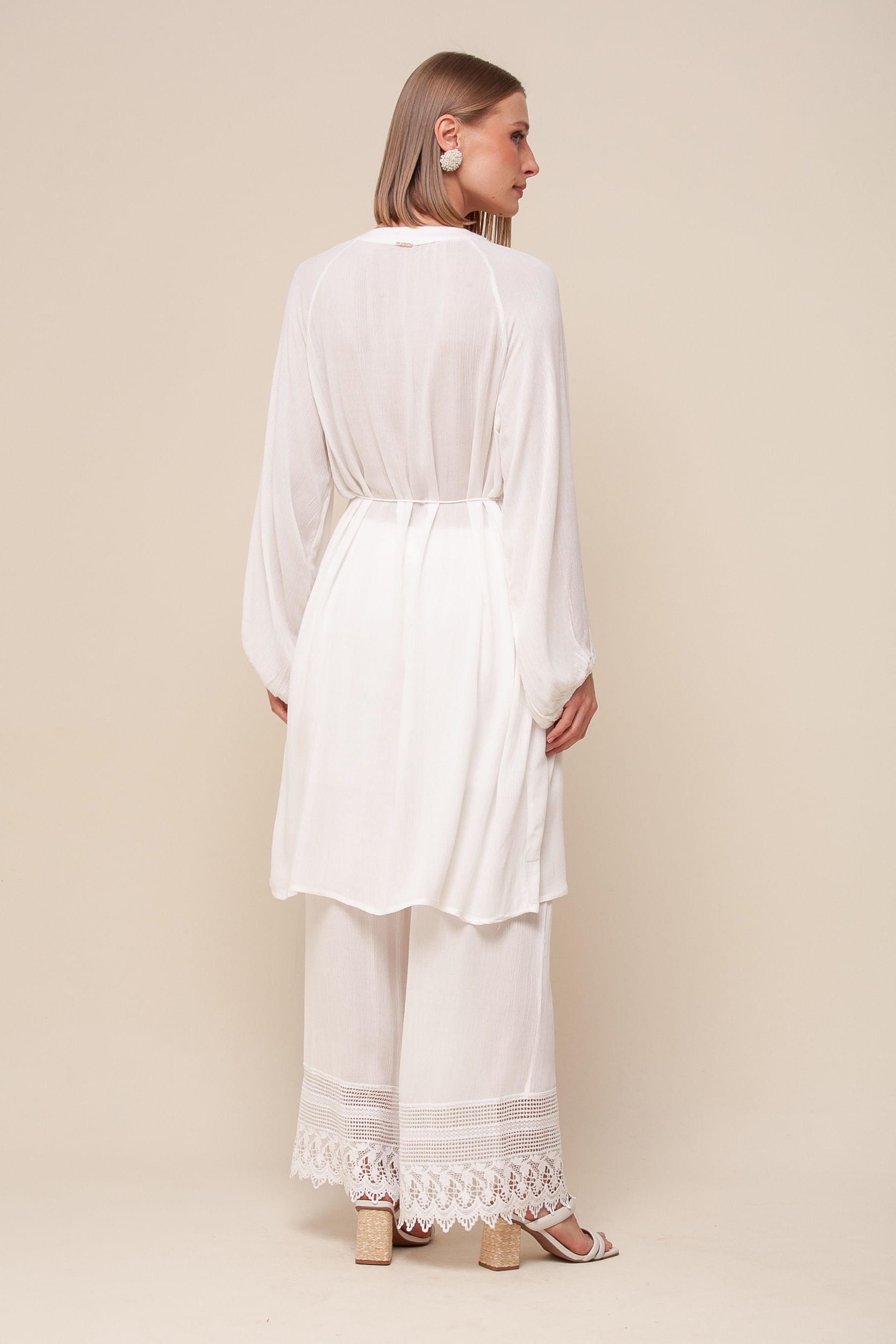 9036155 - Chemise Ampla Detalhes Ombro   OFF-WHITE