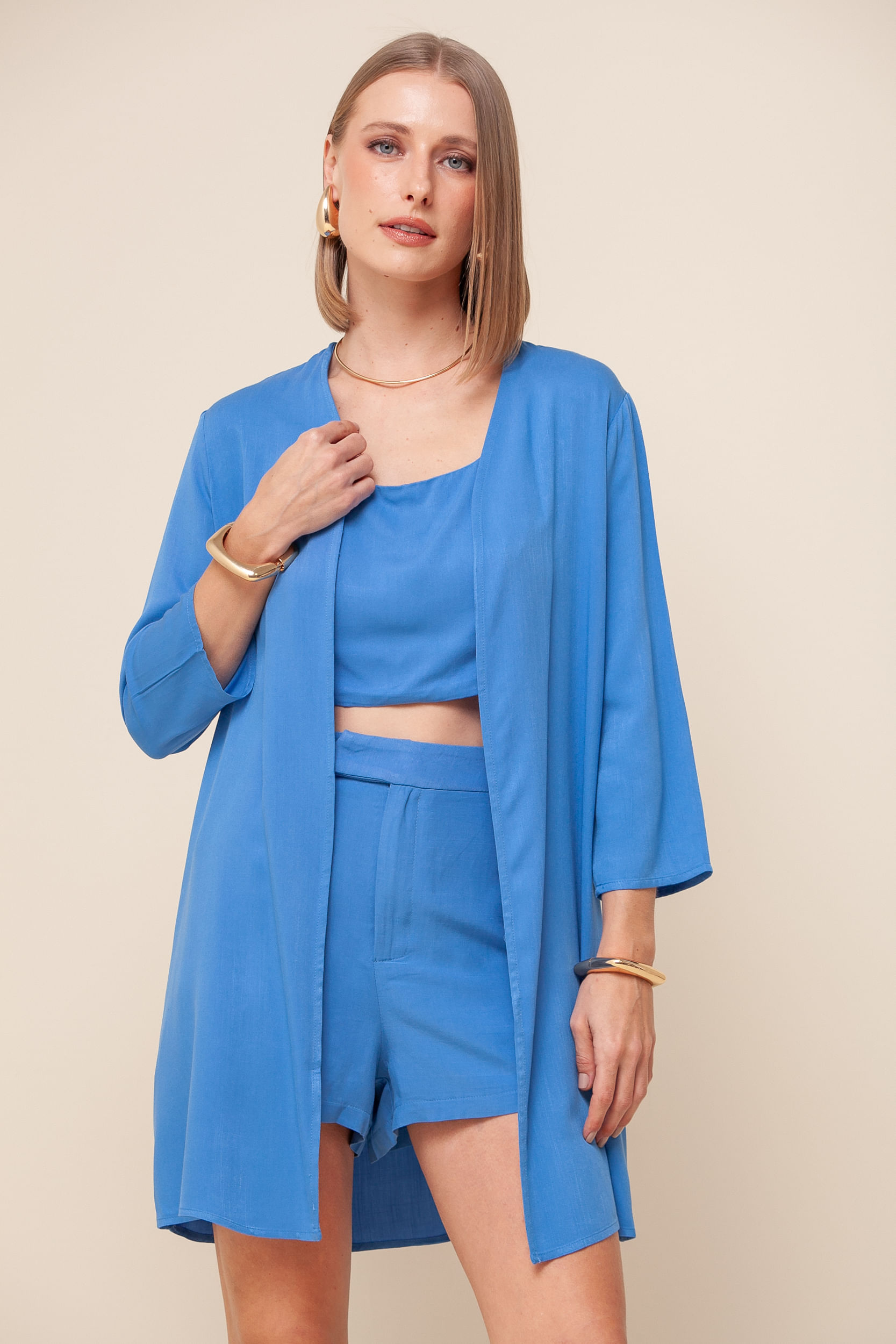 9036170 - Kimono Viscolinho   AZUL