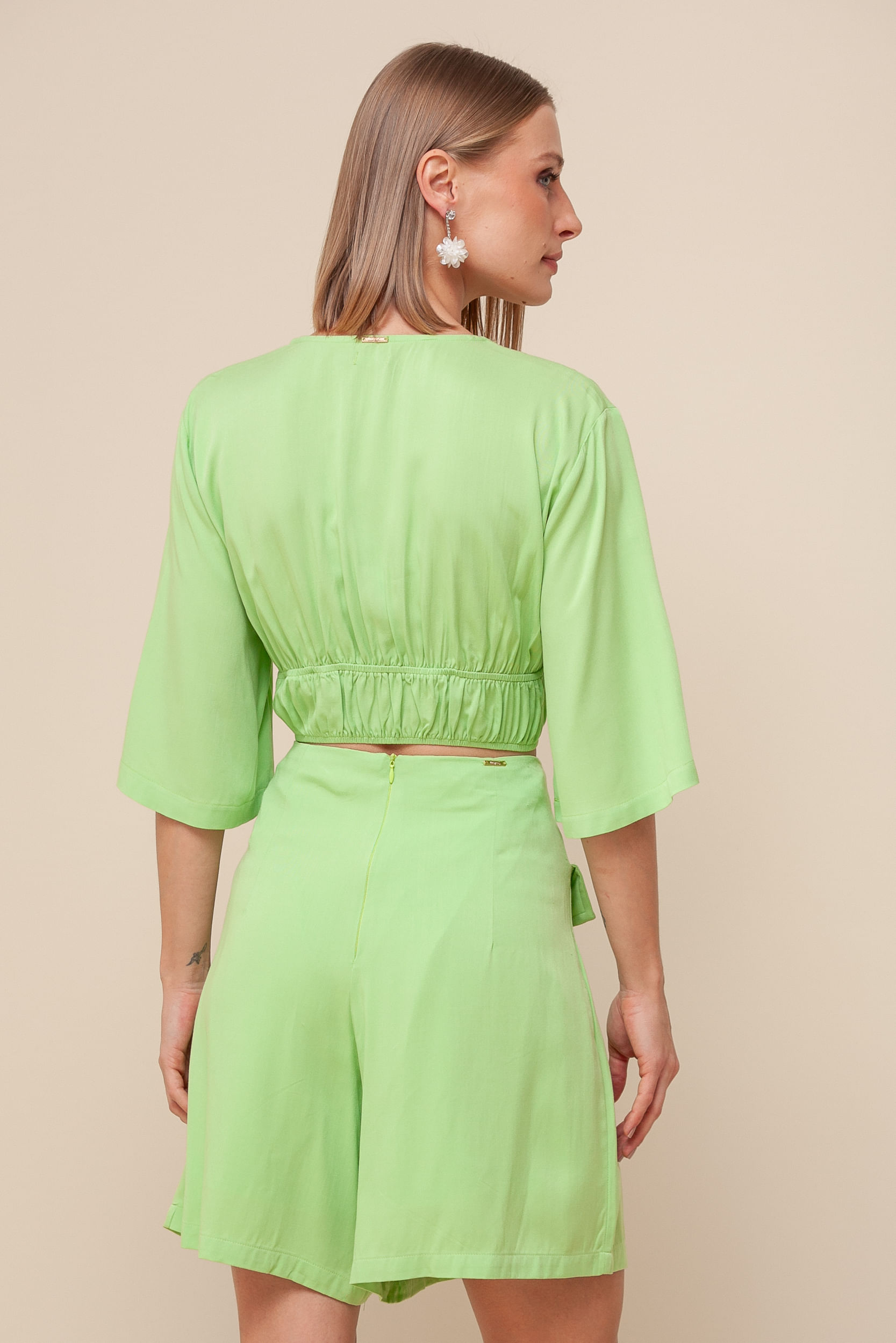 9036174 - Blusa Viscolinho Manga Morcego VERDE 9036174 - Blusa Viscolinho Manga Morcego VERDE