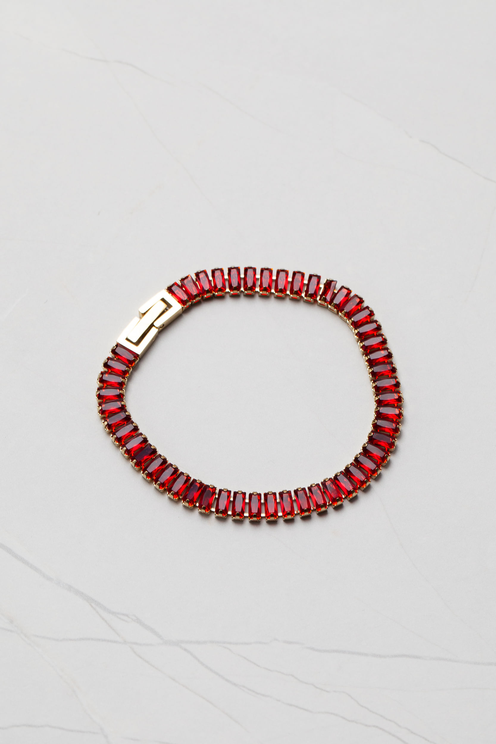 Pulseira com Pedrarias Delicada VERMELHO