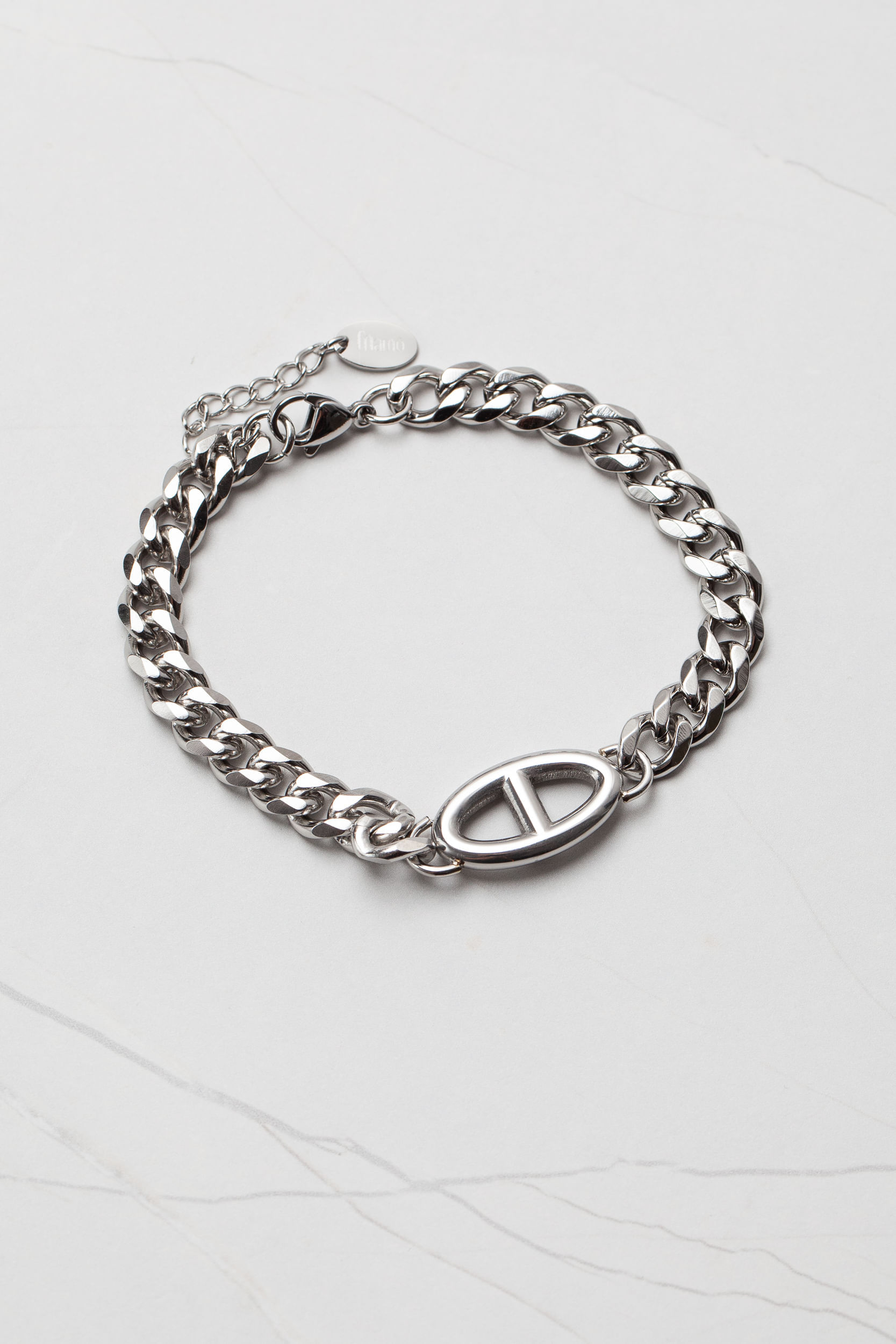 Pulseira Pingente Redondo PRATA