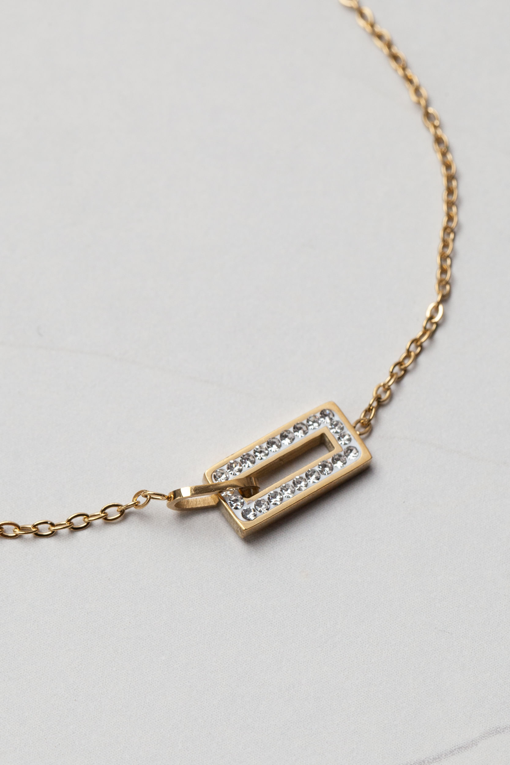 Pulseira Pingente Quadrado DOURADO Pulseira Pingente Quadrado DOURADO