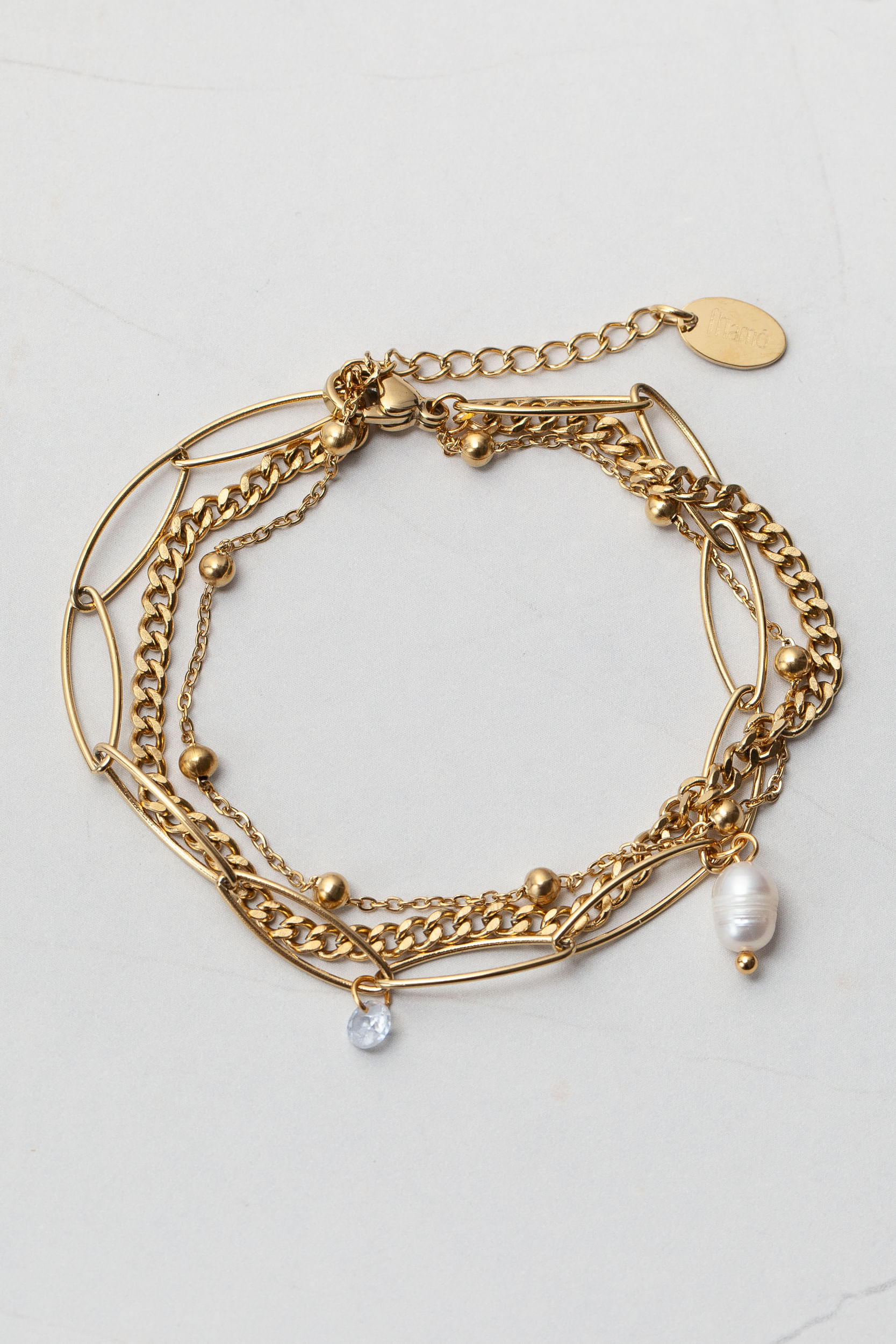 Pulseira Elos Correntes  DOURADO