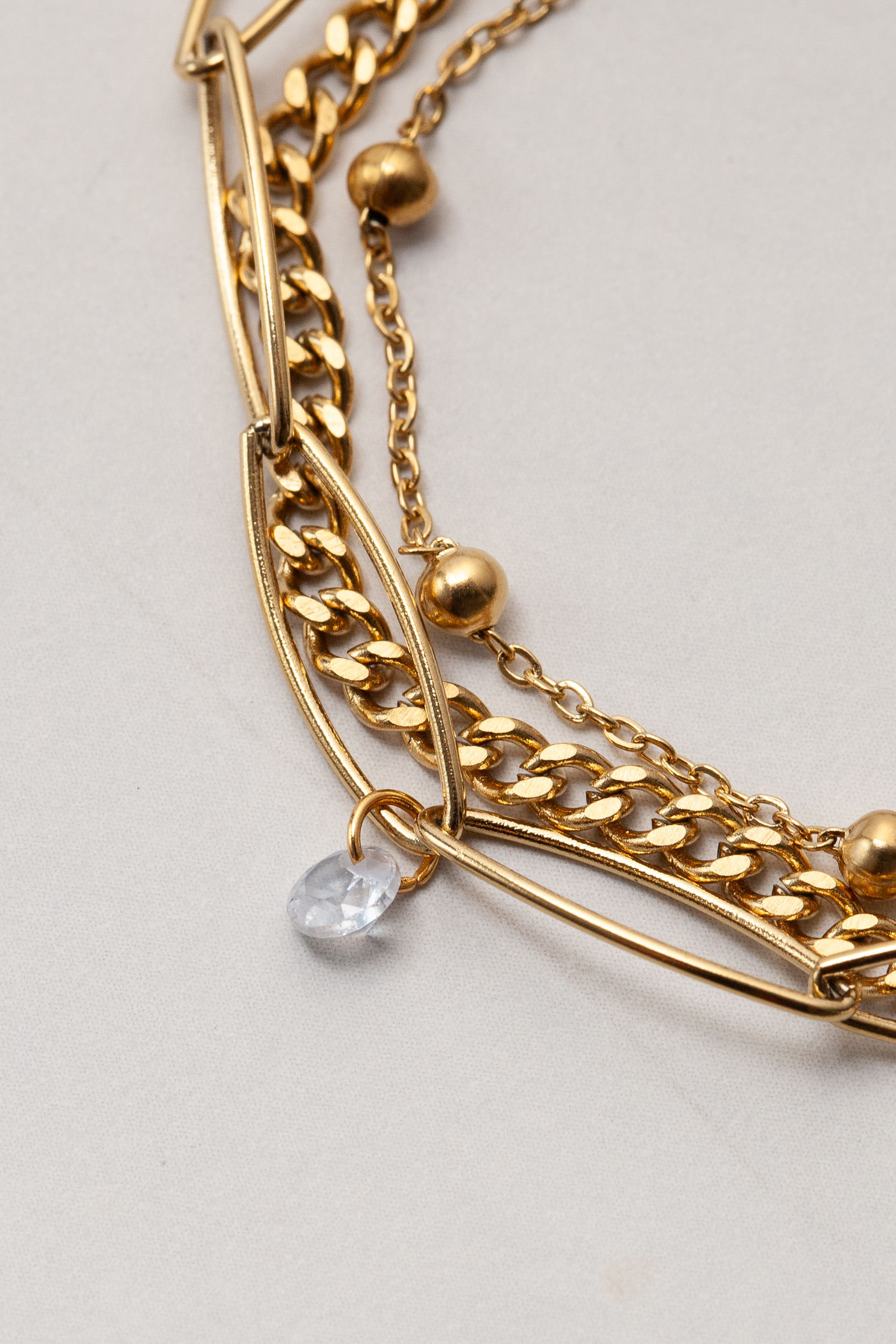 Pulseira Elos Correntes DOURADO Pulseira Elos Correntes DOURADO