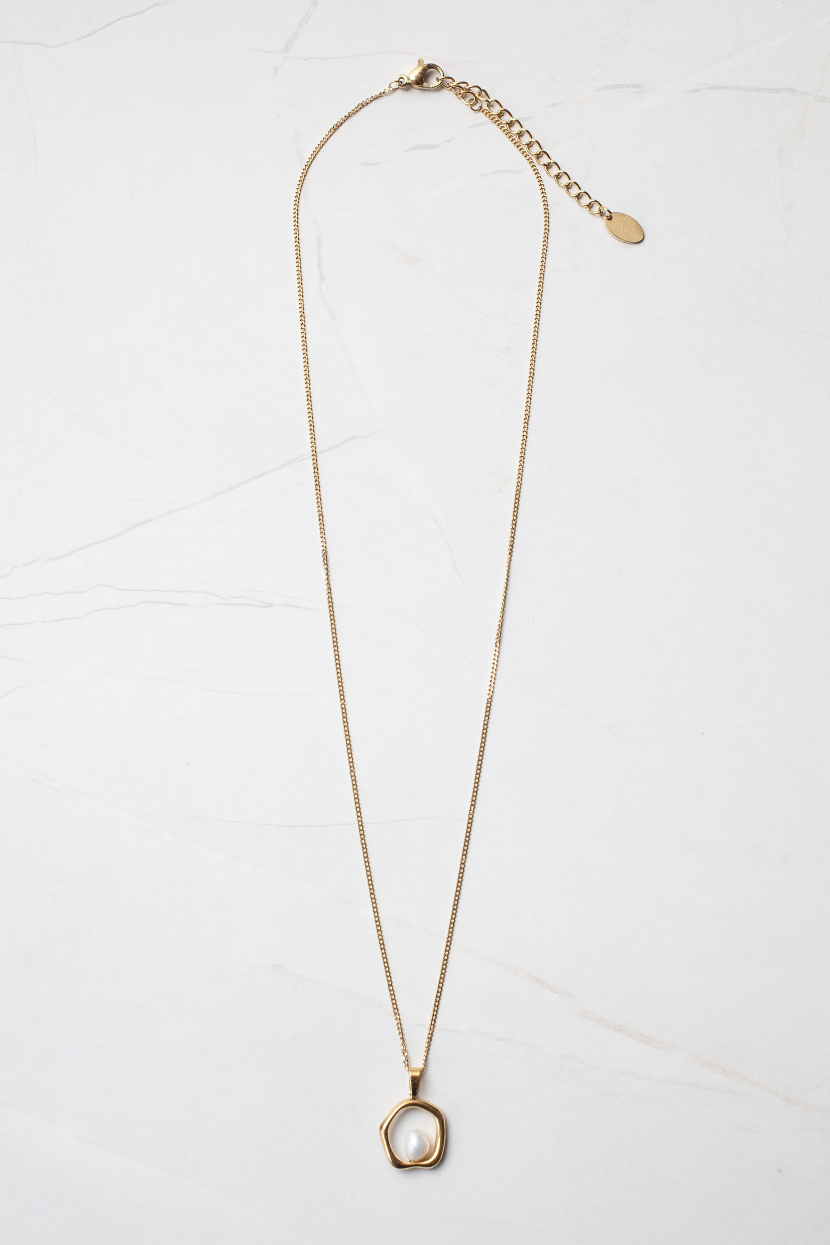 Colar Pingente com Pérola  DOURADO