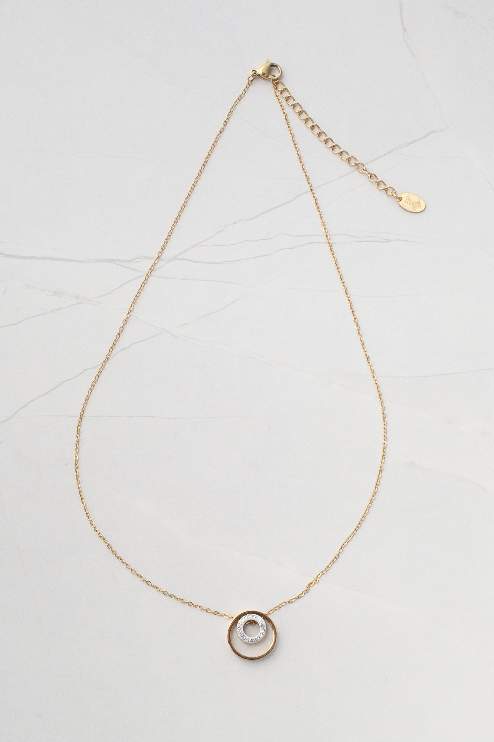 Colar Pingente Argolas  DOURADO