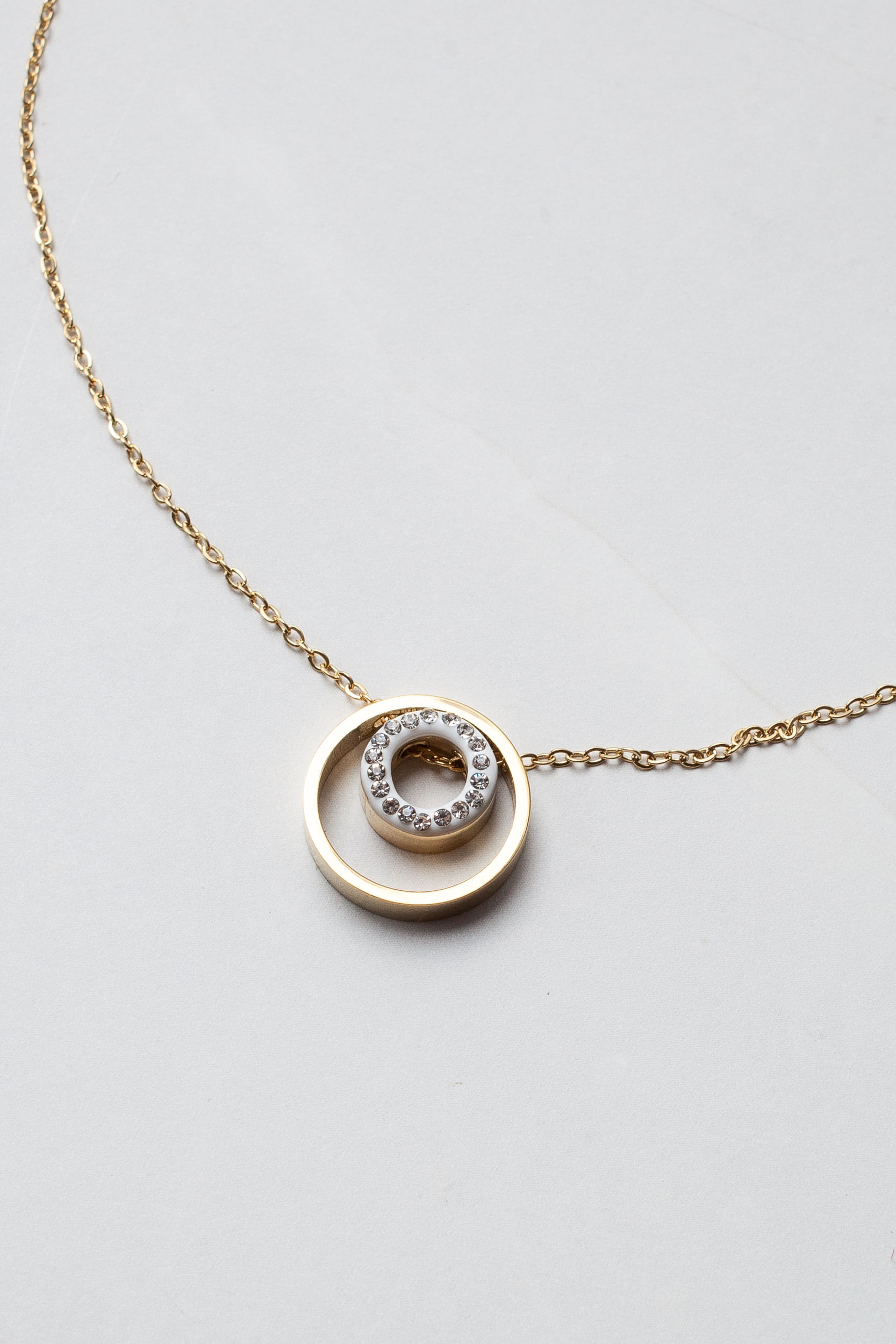 Colar Pingente Argolas DOURADO Colar Pingente Argolas DOURADO