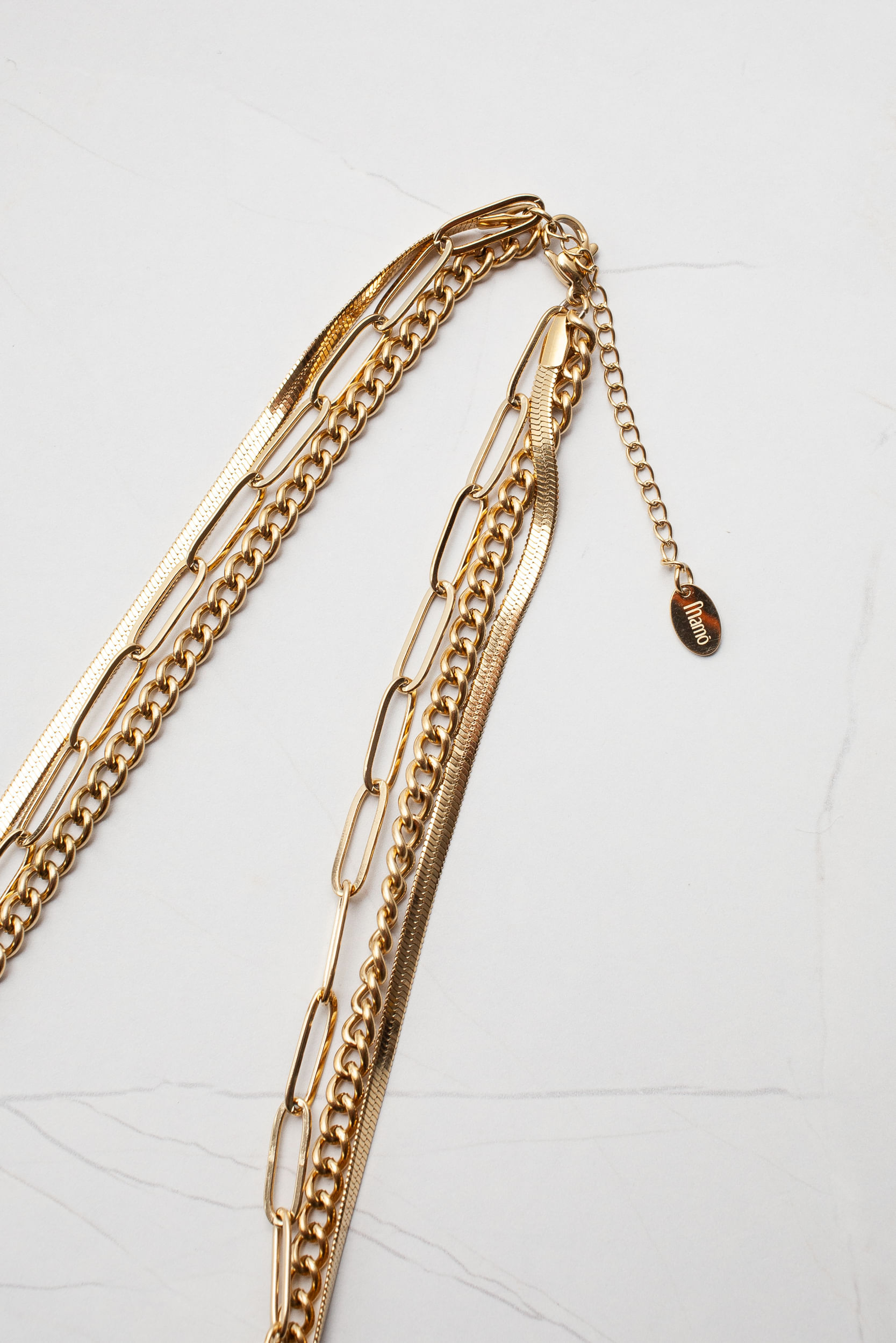 Colar Triplo Elo DOURADO Colar Triplo Elo DOURADO