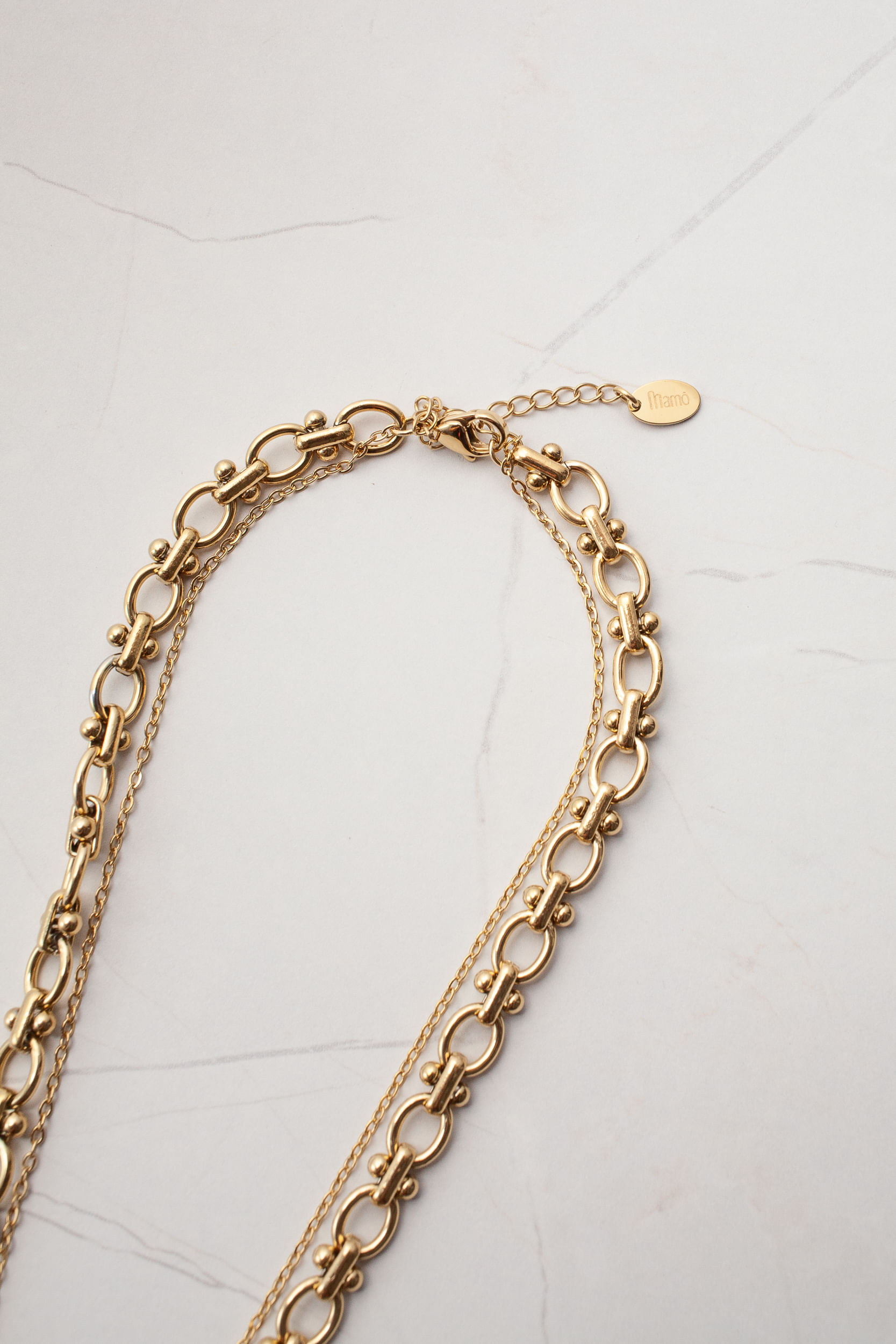 Colar Mix Elos DOURADO Colar Mix Elos DOURADO